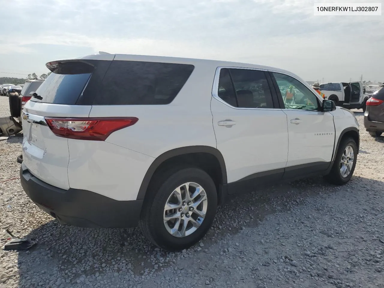 2020 Chevrolet Traverse Ls VIN: 1GNERFKW1LJ302807 Lot: 68249344