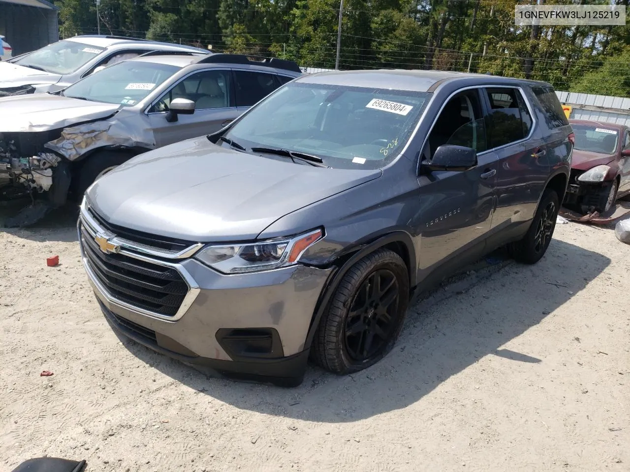 2020 Chevrolet Traverse Ls VIN: 1GNEVFKW3LJ125219 Lot: 69265804