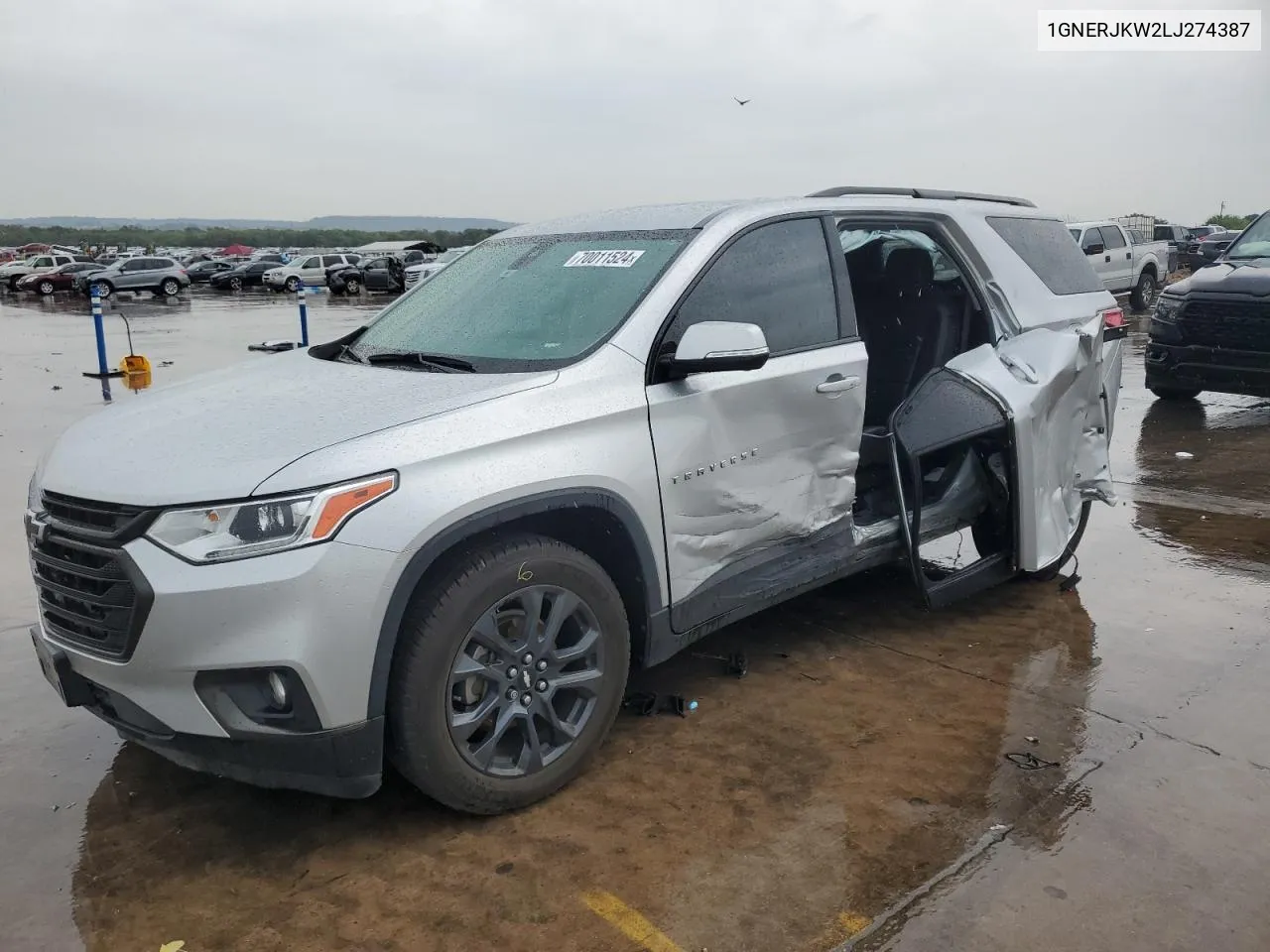 2020 Chevrolet Traverse Rs VIN: 1GNERJKW2LJ274387 Lot: 70011524