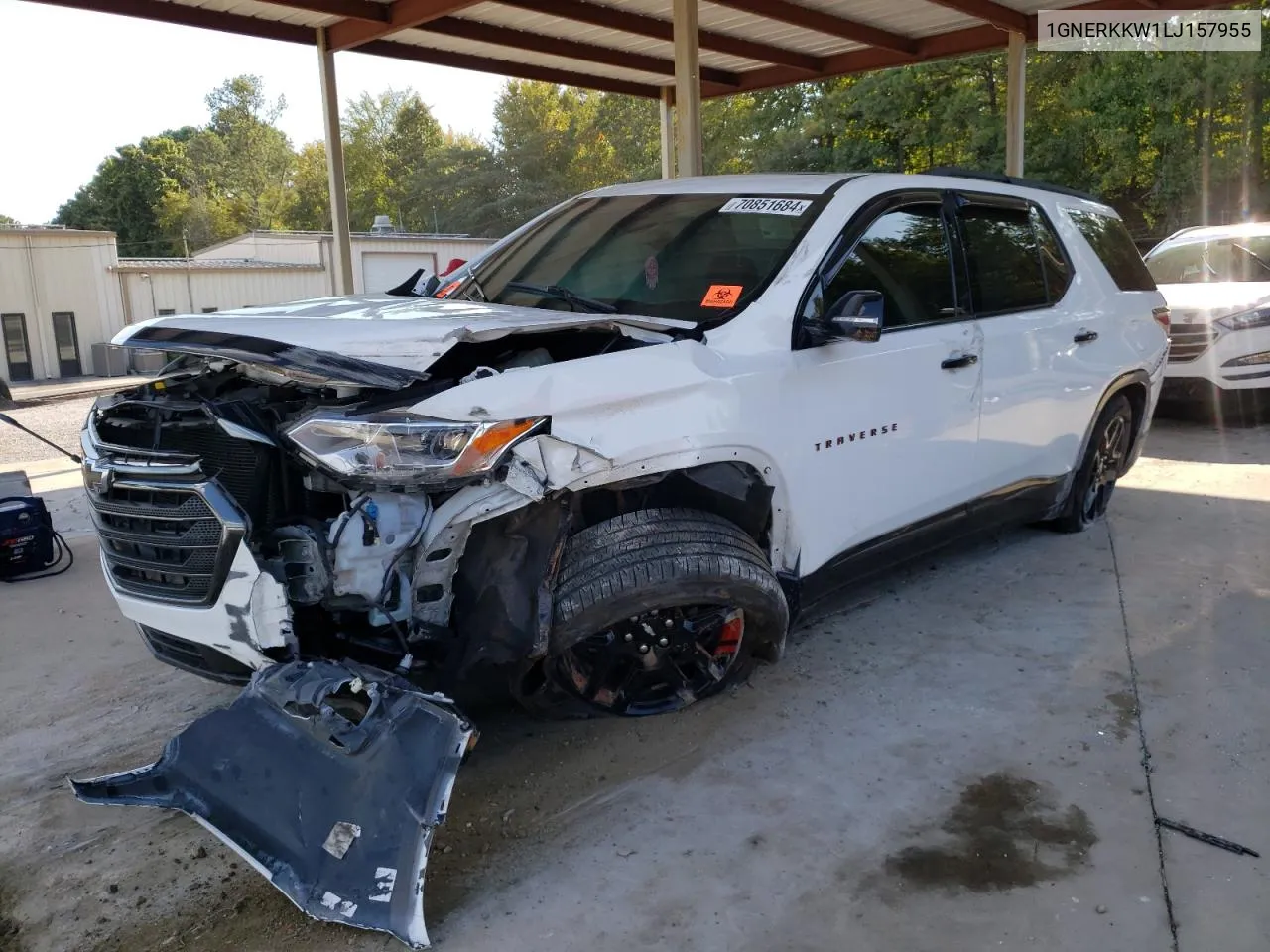 2020 Chevrolet Traverse Premier VIN: 1GNERKKW1LJ157955 Lot: 70851684