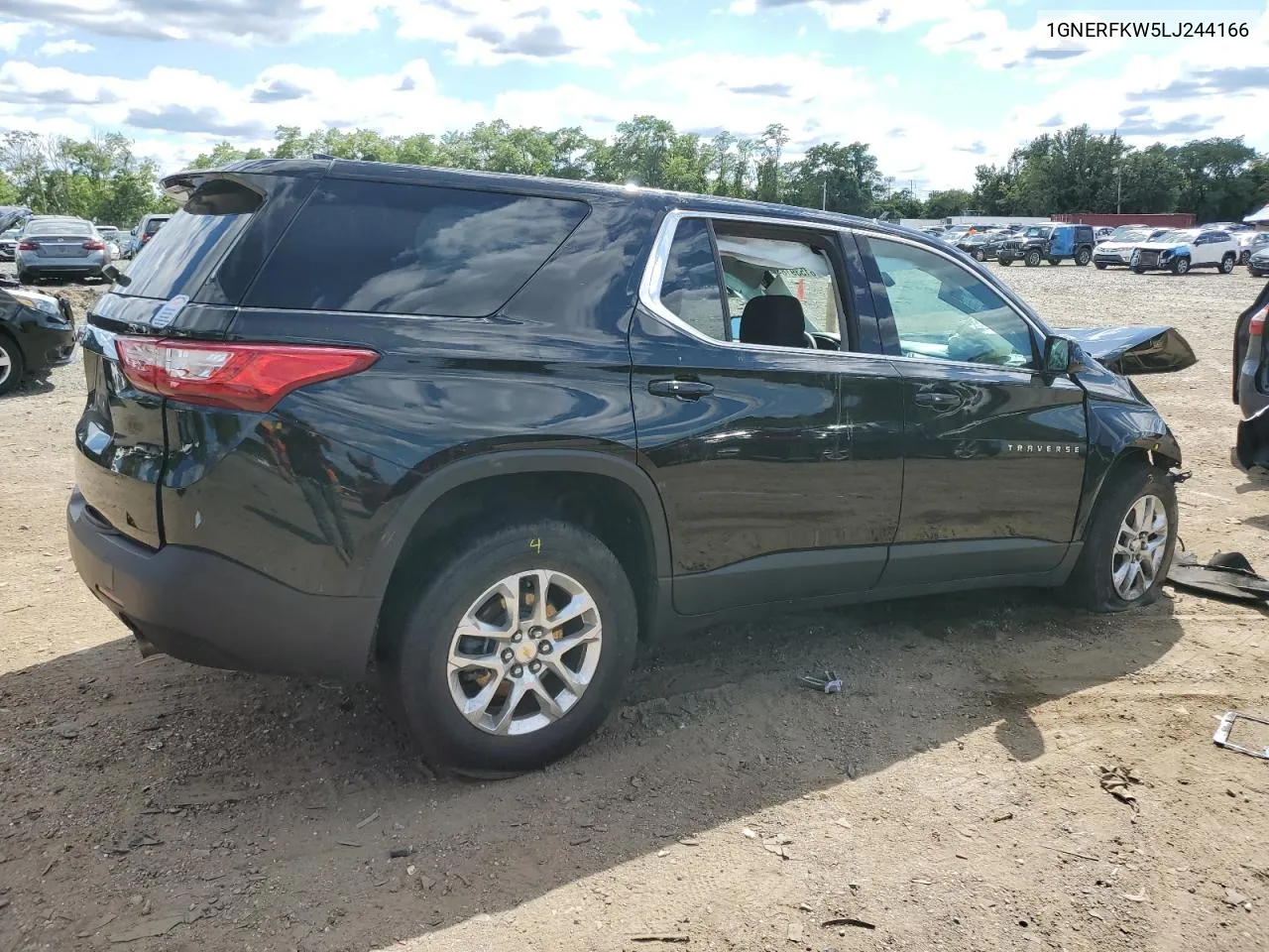 2020 Chevrolet Traverse Ls VIN: 1GNERFKW5LJ244166 Lot: 70929514