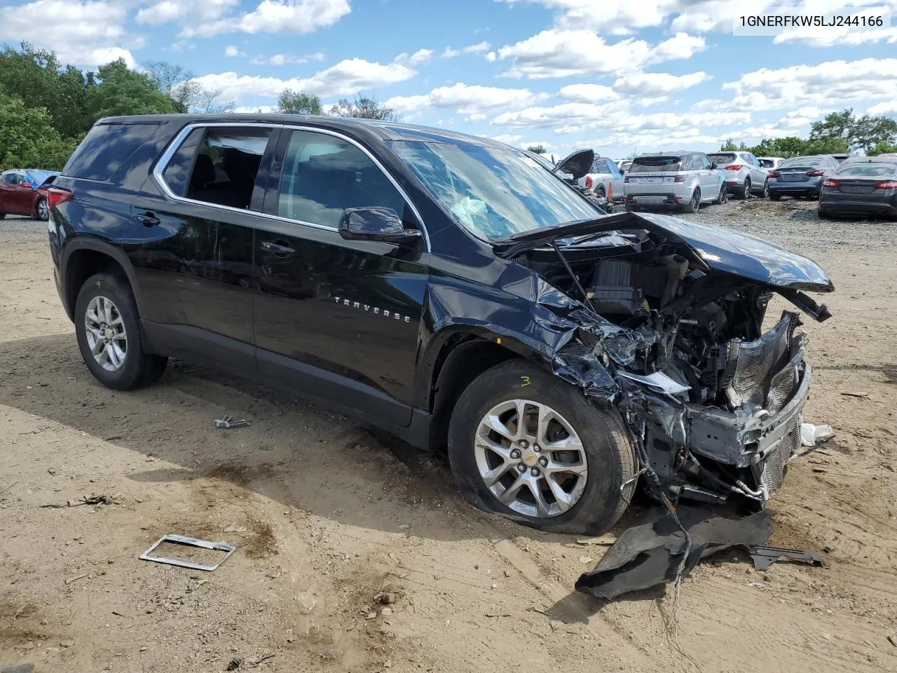 2020 Chevrolet Traverse Ls VIN: 1GNERFKW5LJ244166 Lot: 70929514