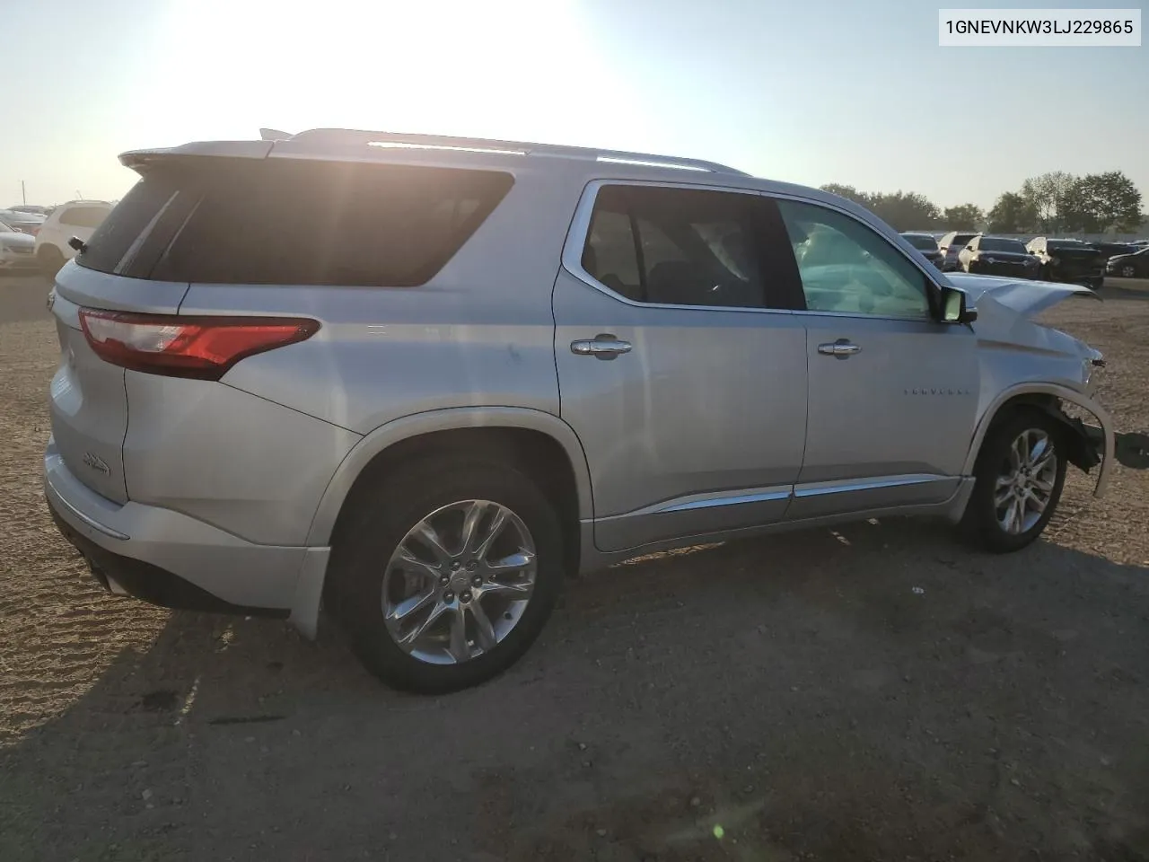 2020 Chevrolet Traverse High Country VIN: 1GNEVNKW3LJ229865 Lot: 71101324