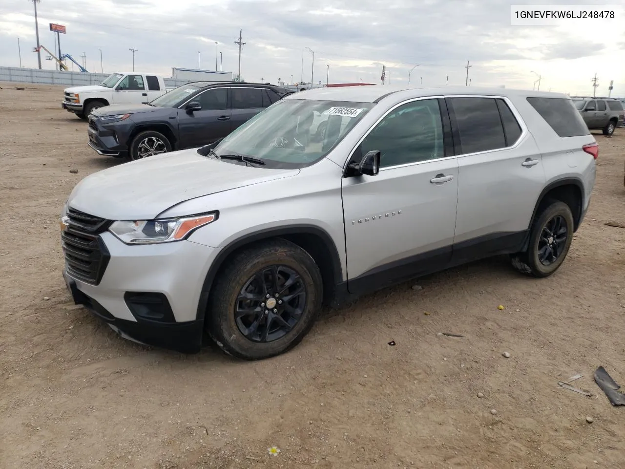 2020 Chevrolet Traverse Ls VIN: 1GNEVFKW6LJ248478 Lot: 71562554