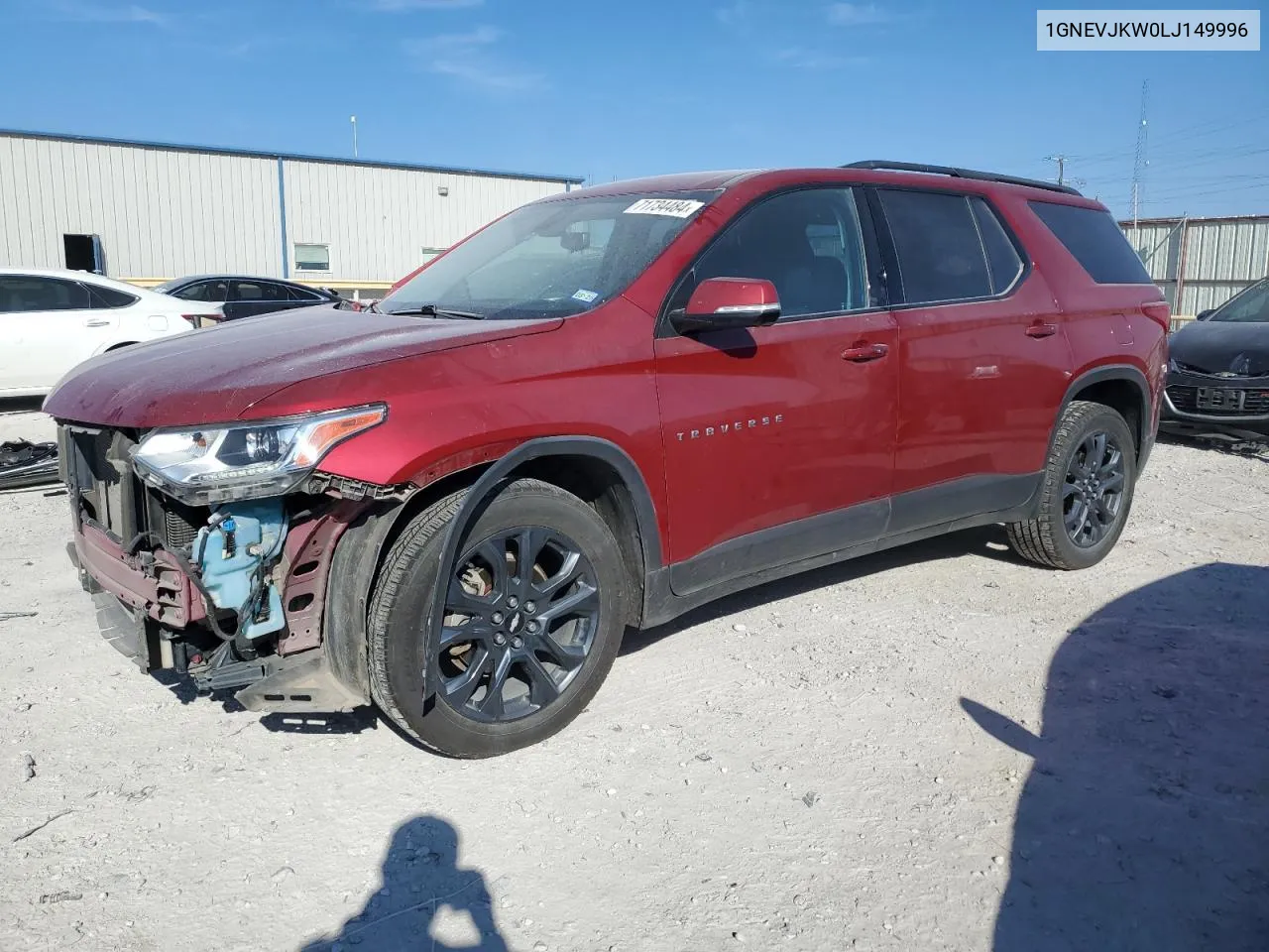 1GNEVJKW0LJ149996 2020 Chevrolet Traverse Rs