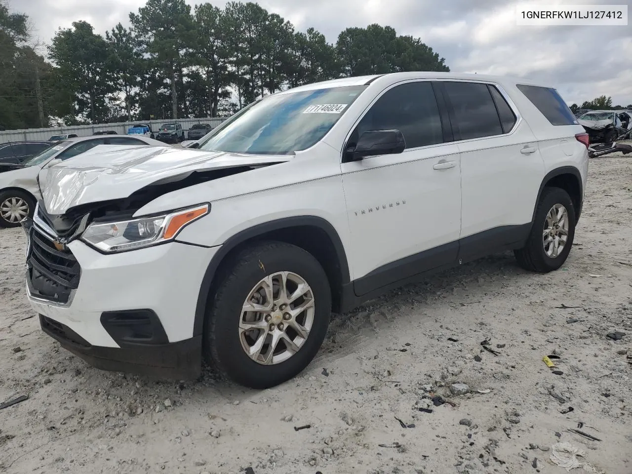 2020 Chevrolet Traverse Ls VIN: 1GNERFKW1LJ127412 Lot: 71746024