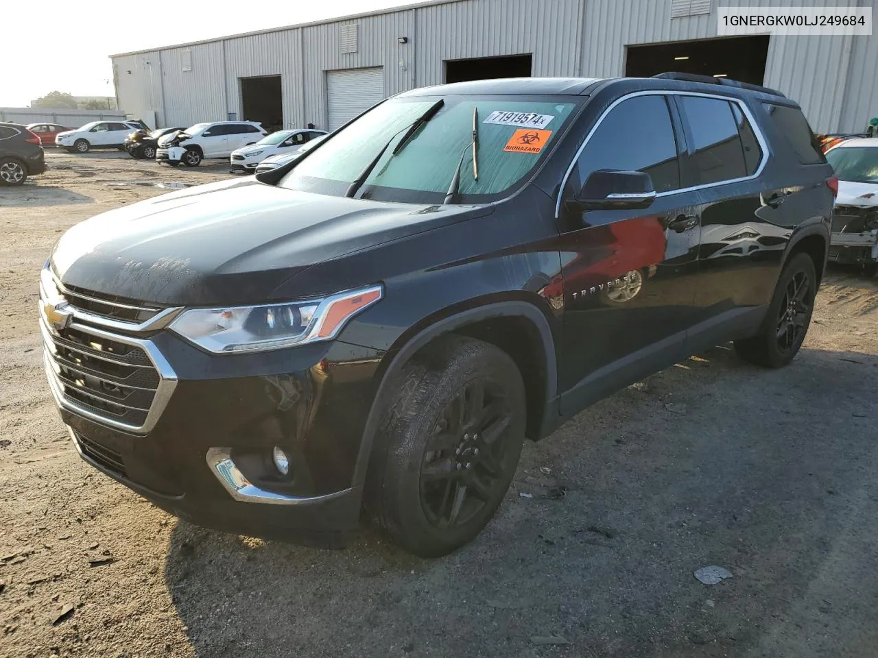 2020 Chevrolet Traverse Lt VIN: 1GNERGKW0LJ249684 Lot: 71919574