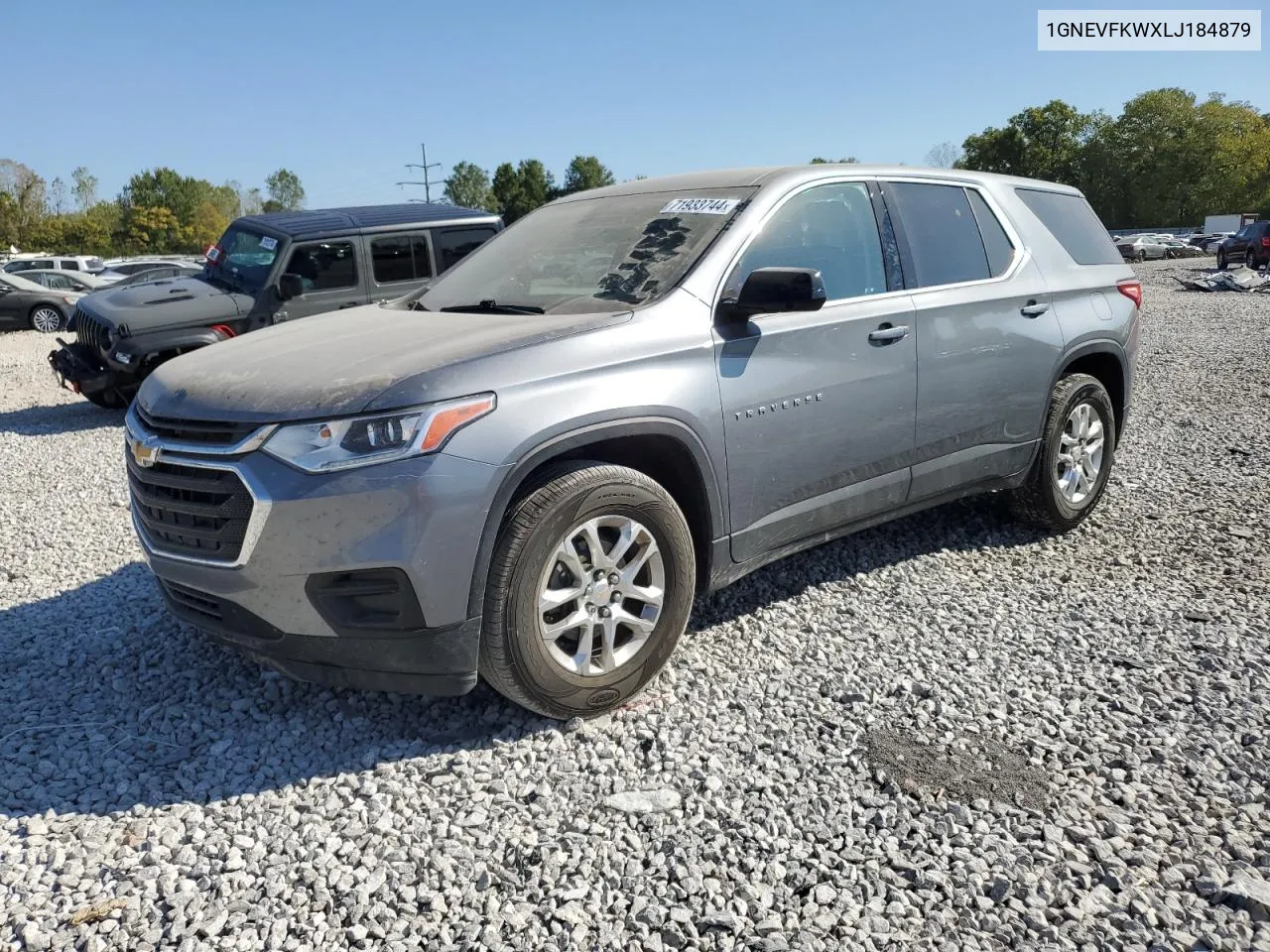 2020 Chevrolet Traverse Ls VIN: 1GNEVFKWXLJ184879 Lot: 71933744