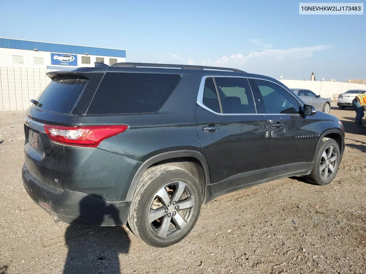 1GNEVHKW2LJ173483 2020 Chevrolet Traverse Lt