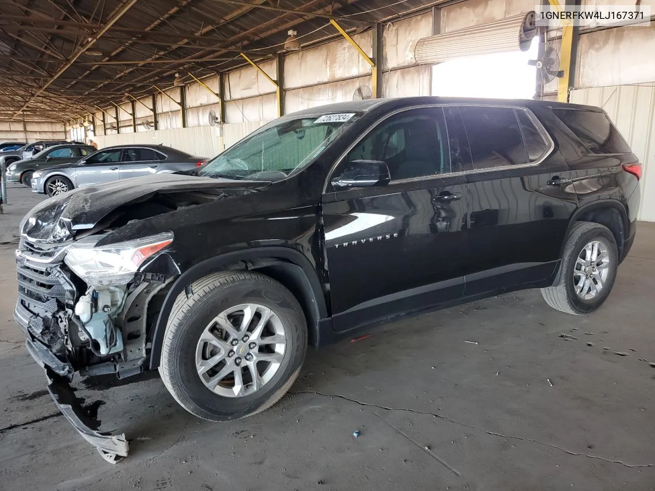 2020 Chevrolet Traverse Ls VIN: 1GNERFKW4LJ167371 Lot: 72627834