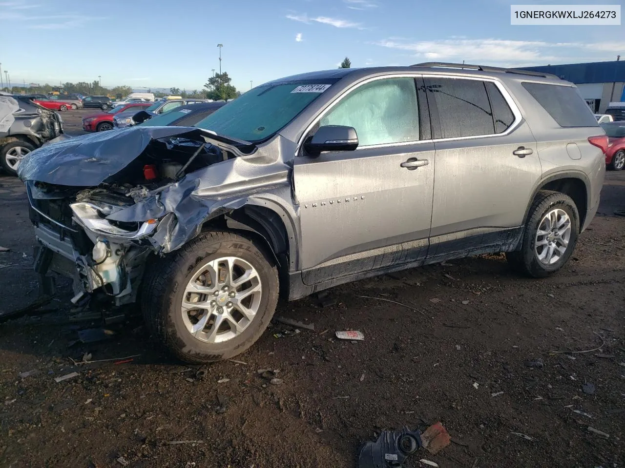 2020 Chevrolet Traverse Lt VIN: 1GNERGKWXLJ264273 Lot: 72778744