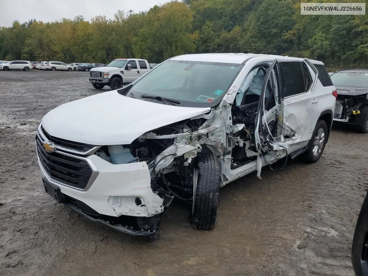 2020 Chevrolet Traverse Ls VIN: 1GNEVFKW4LJ226656 Lot: 72829294