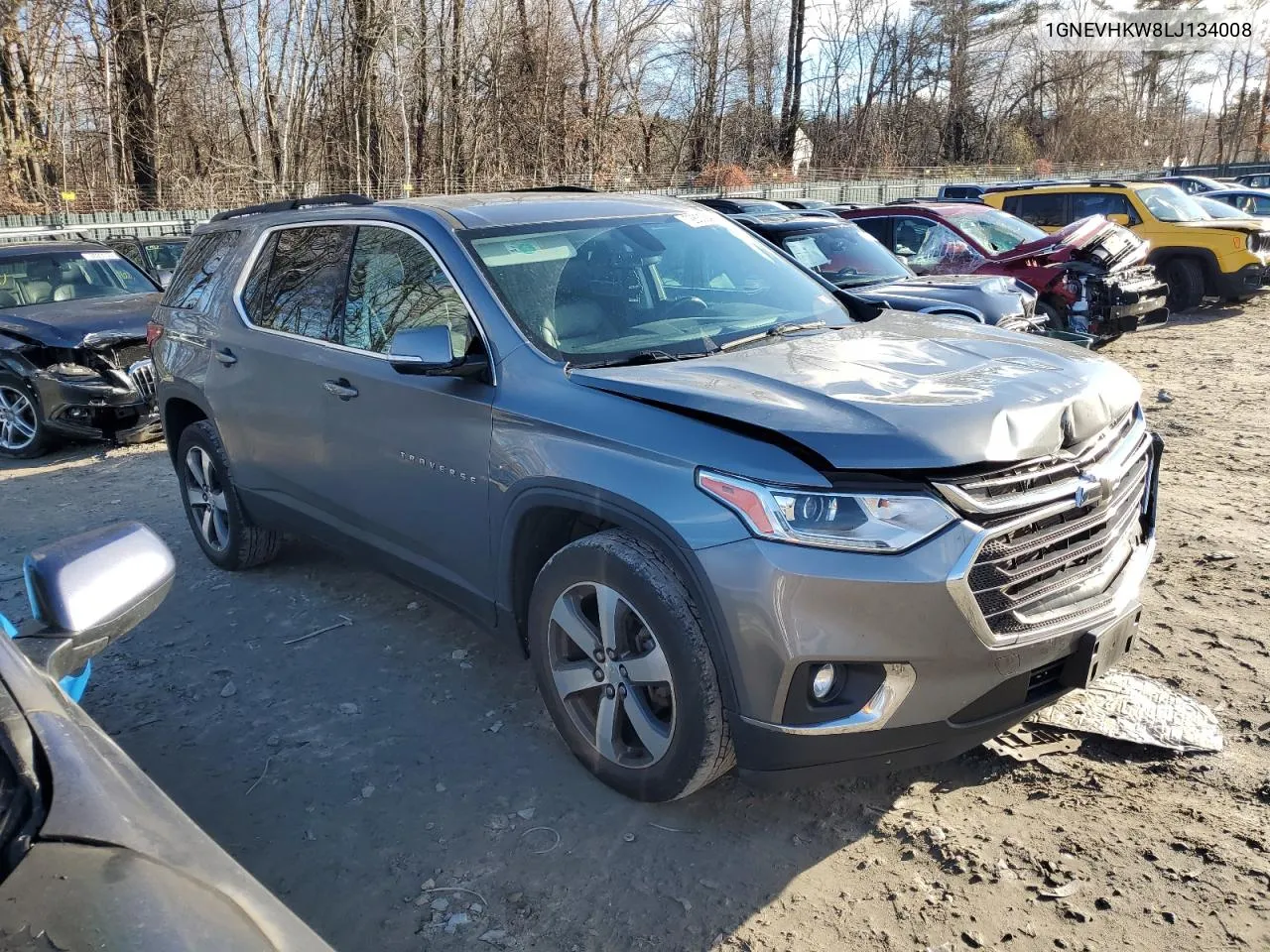 2020 Chevrolet Traverse Lt VIN: 1GNEVHKW8LJ134008 Lot: 72830644