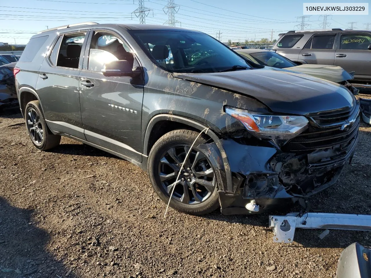 2020 Chevrolet Traverse Rs VIN: 1GNEVJKW5LJ303229 Lot: 72906554