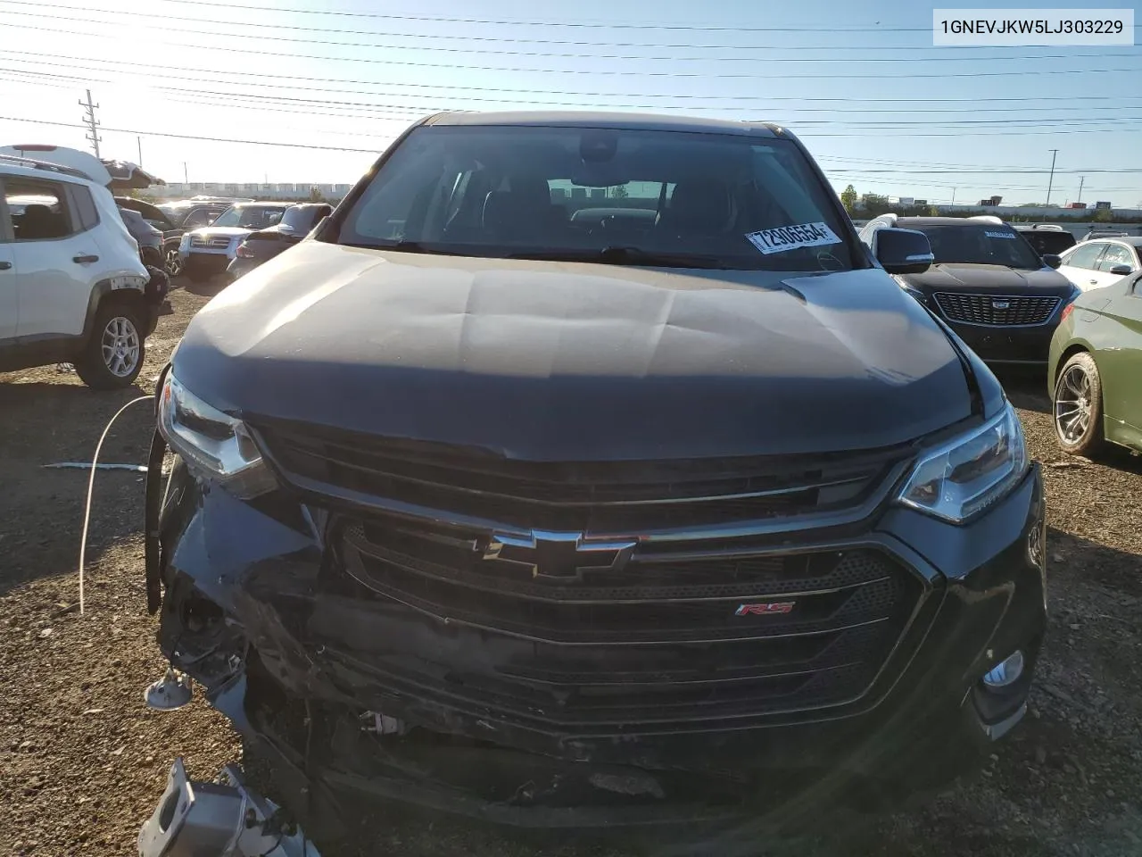 2020 Chevrolet Traverse Rs VIN: 1GNEVJKW5LJ303229 Lot: 72906554