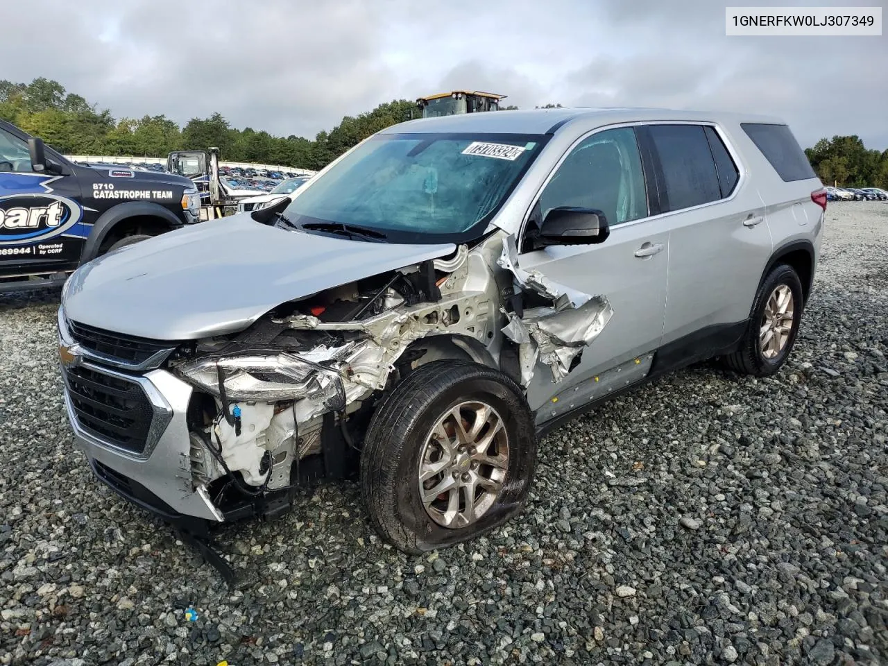 2020 Chevrolet Traverse Ls VIN: 1GNERFKW0LJ307349 Lot: 73703324