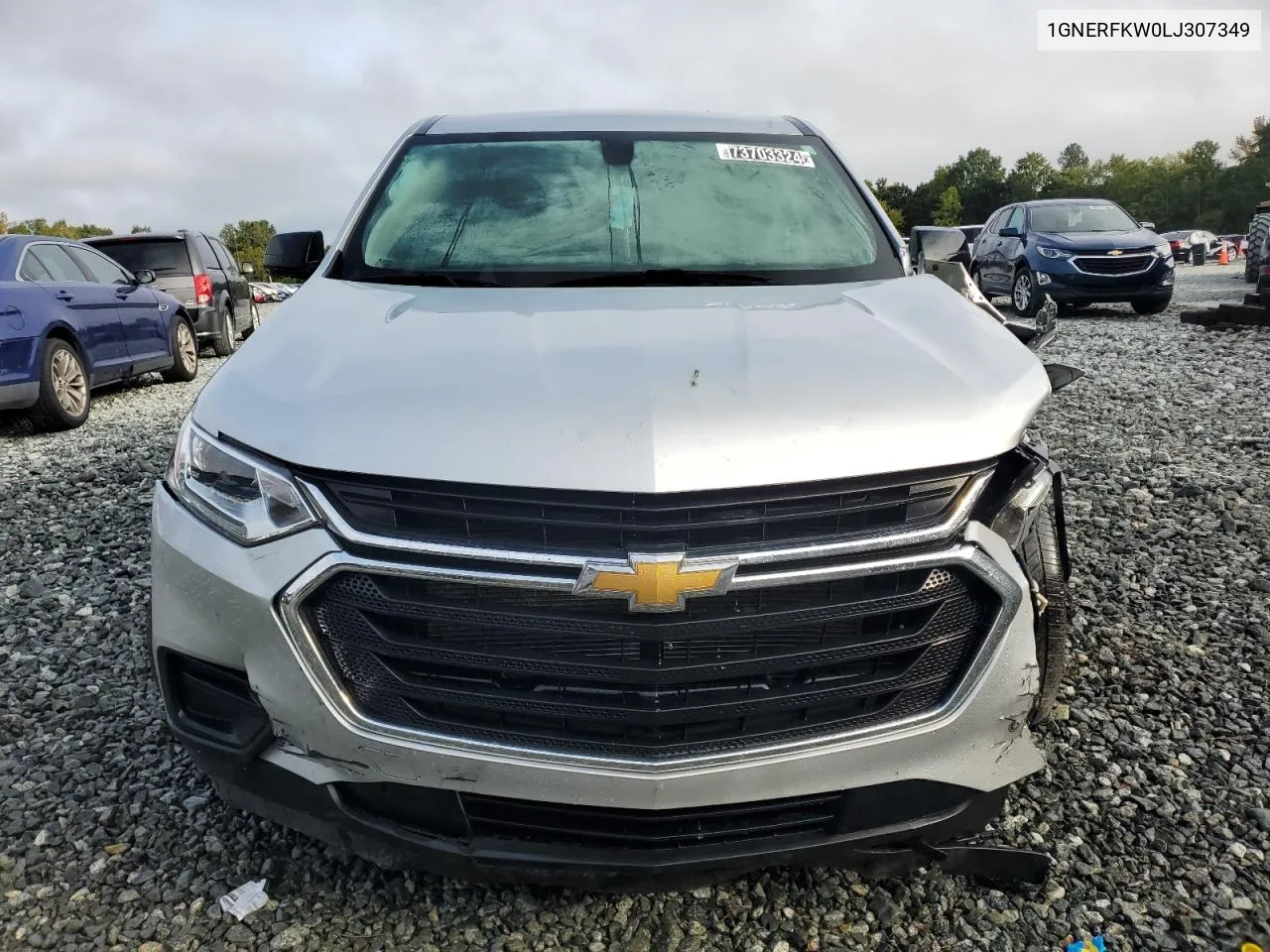 2020 Chevrolet Traverse Ls VIN: 1GNERFKW0LJ307349 Lot: 73703324