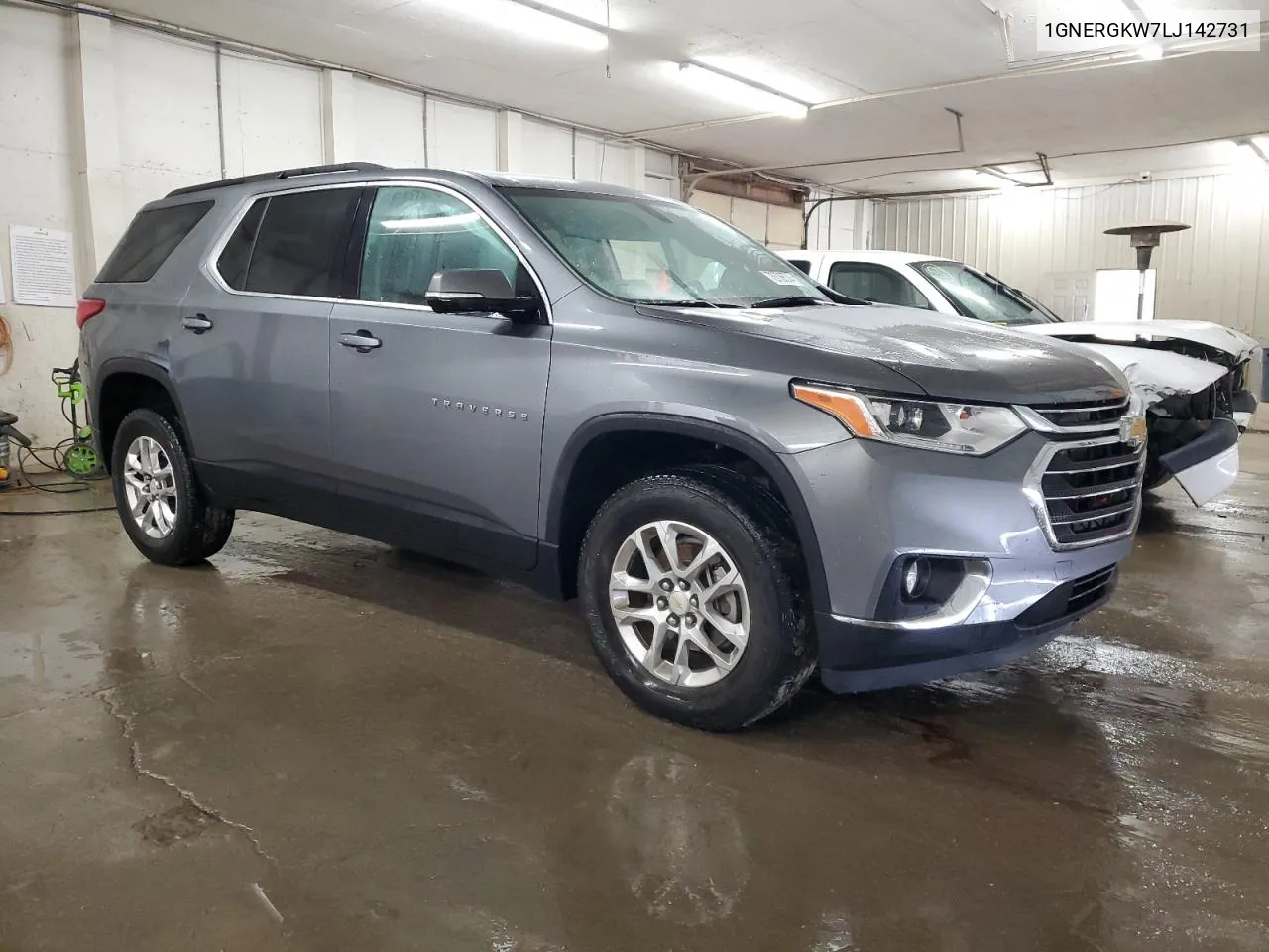 2020 Chevrolet Traverse Lt VIN: 1GNERGKW7LJ142731 Lot: 73738574