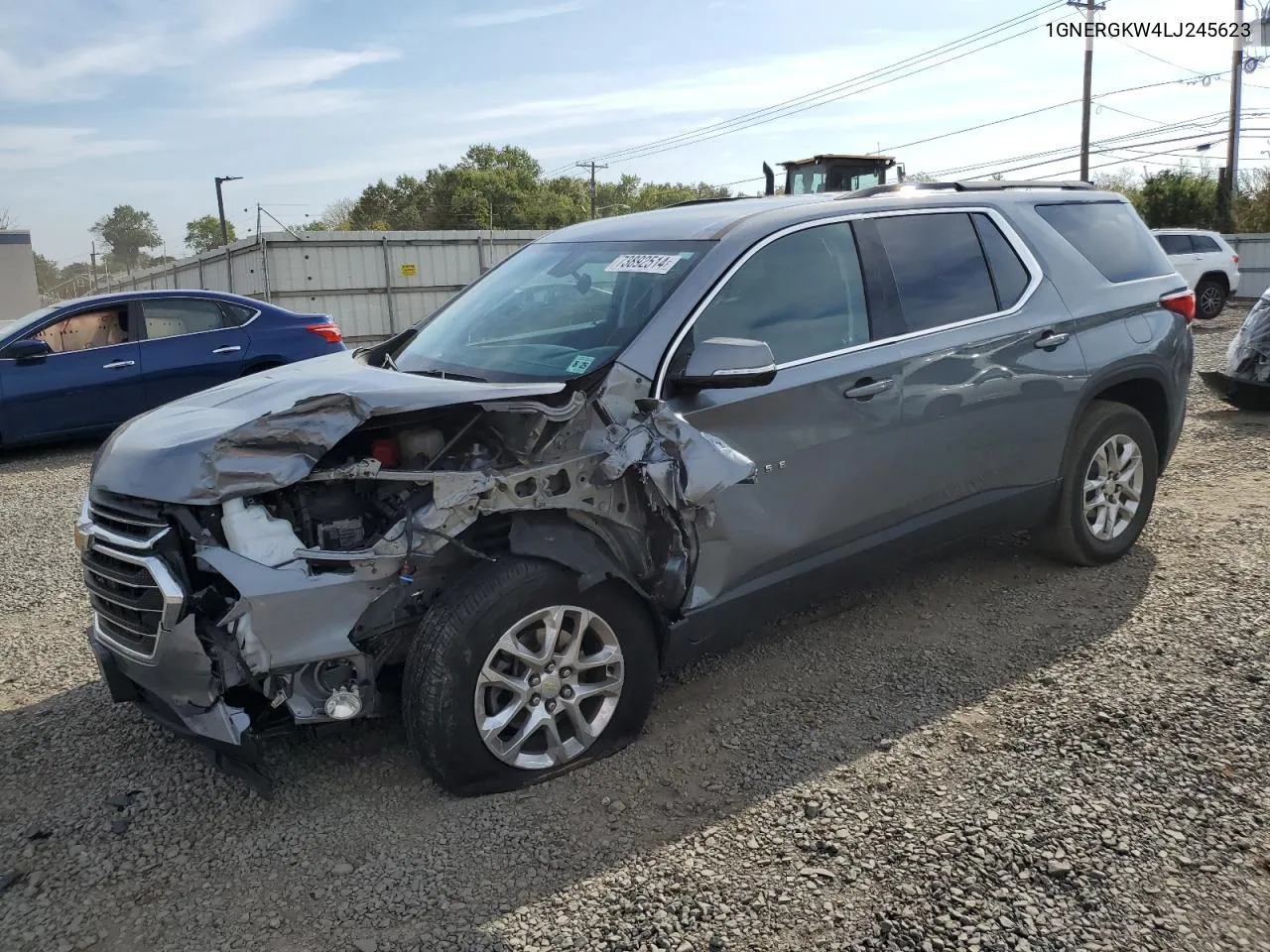 2020 Chevrolet Traverse Lt VIN: 1GNERGKW4LJ245623 Lot: 73892514