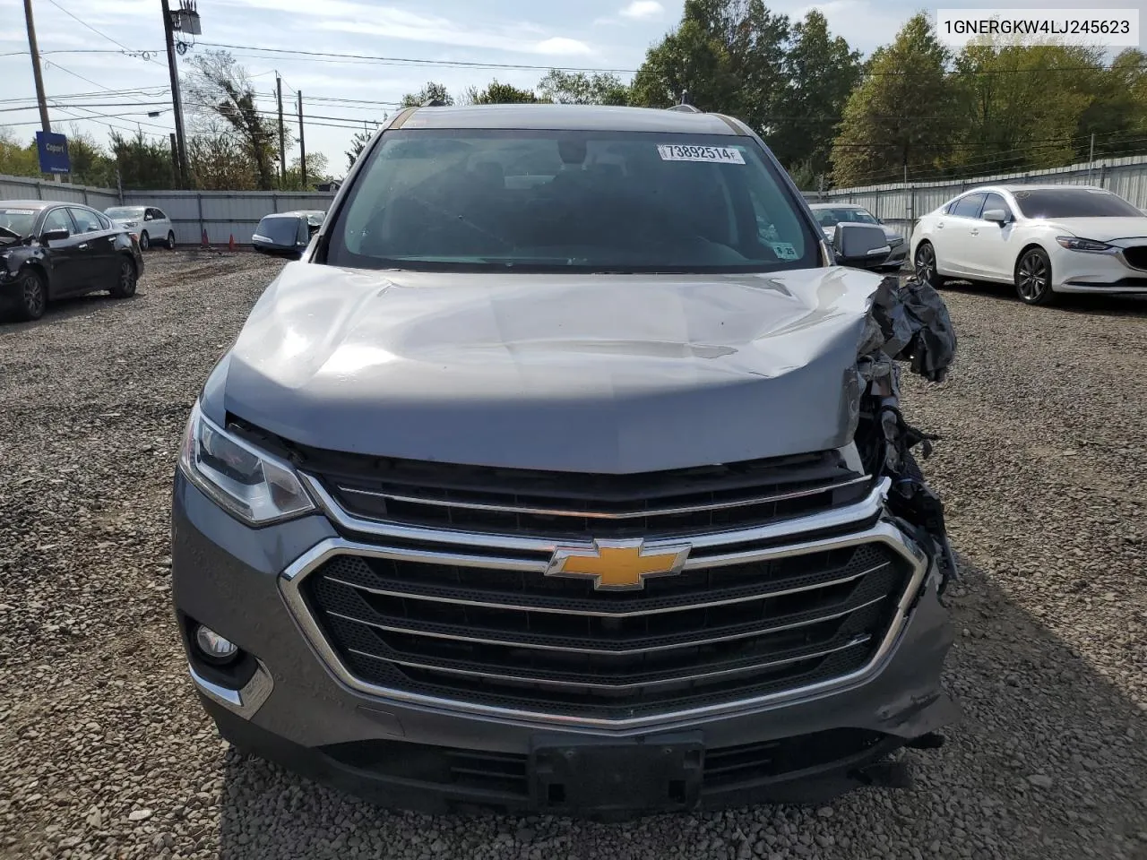 2020 Chevrolet Traverse Lt VIN: 1GNERGKW4LJ245623 Lot: 73892514