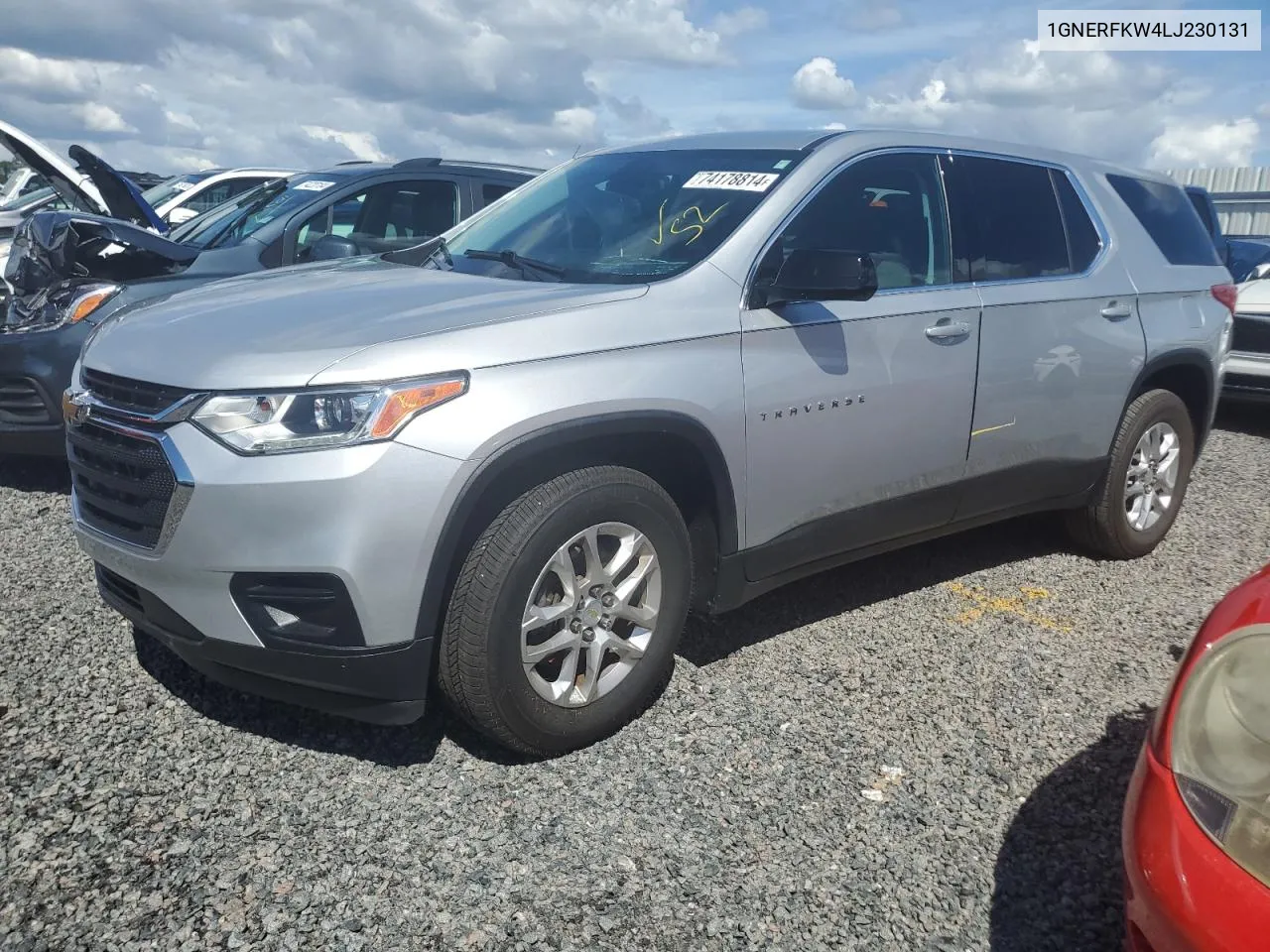 2020 Chevrolet Traverse Ls VIN: 1GNERFKW4LJ230131 Lot: 74178814