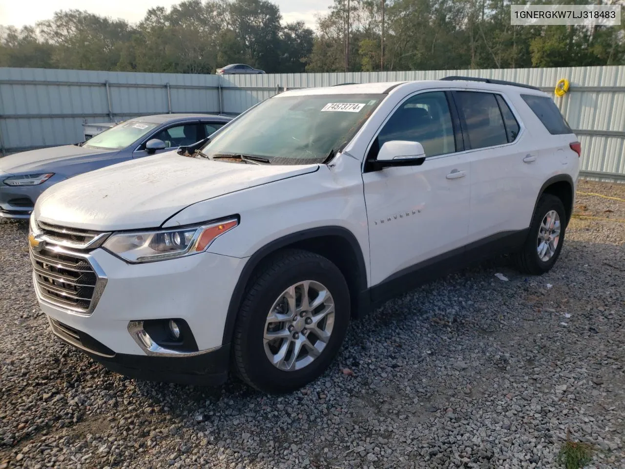 2020 Chevrolet Traverse Lt VIN: 1GNERGKW7LJ318483 Lot: 74573774