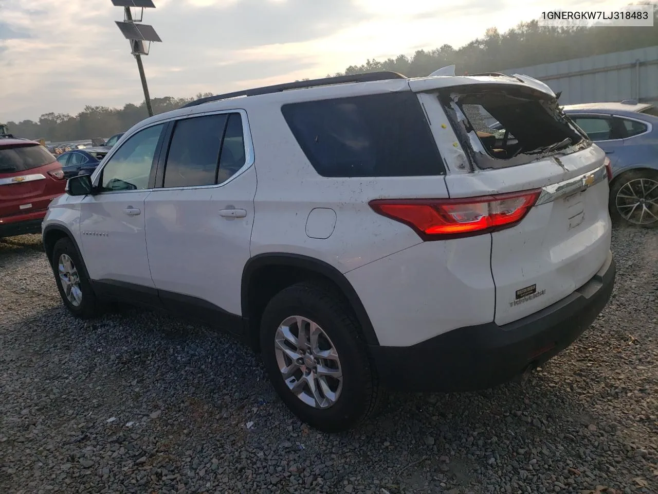 1GNERGKW7LJ318483 2020 Chevrolet Traverse Lt