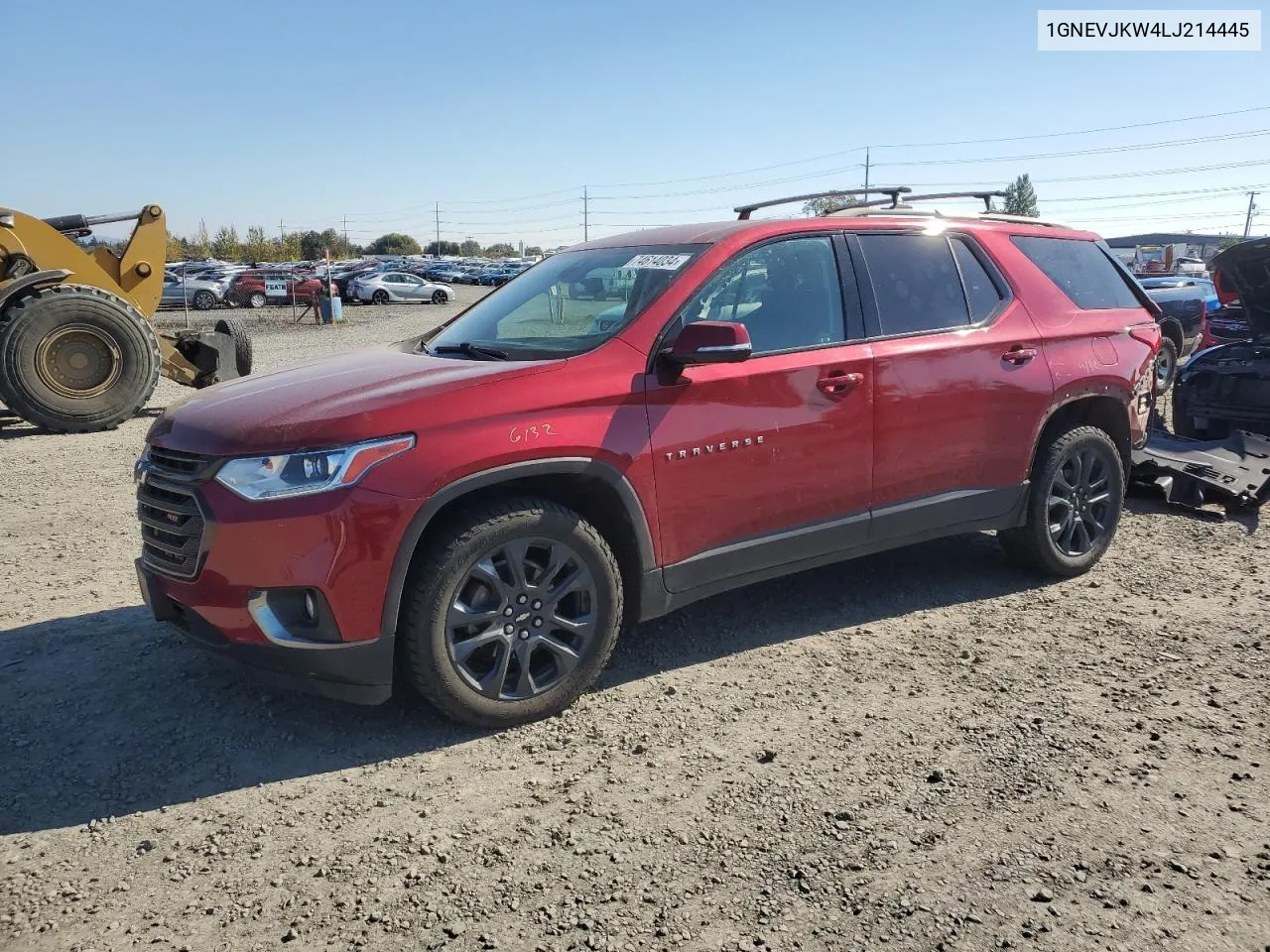 2020 Chevrolet Traverse Rs VIN: 1GNEVJKW4LJ214445 Lot: 74614034