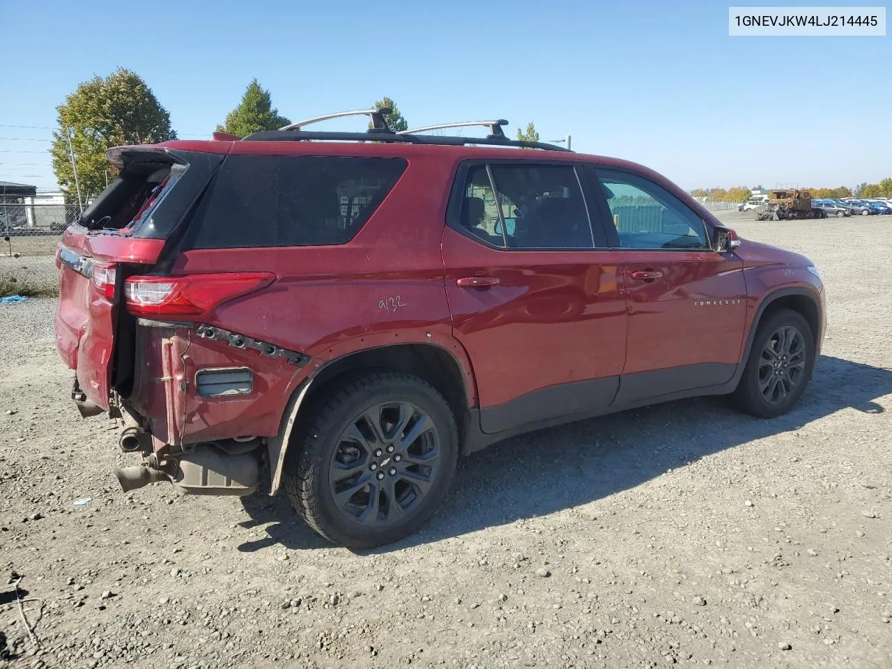 2020 Chevrolet Traverse Rs VIN: 1GNEVJKW4LJ214445 Lot: 74614034