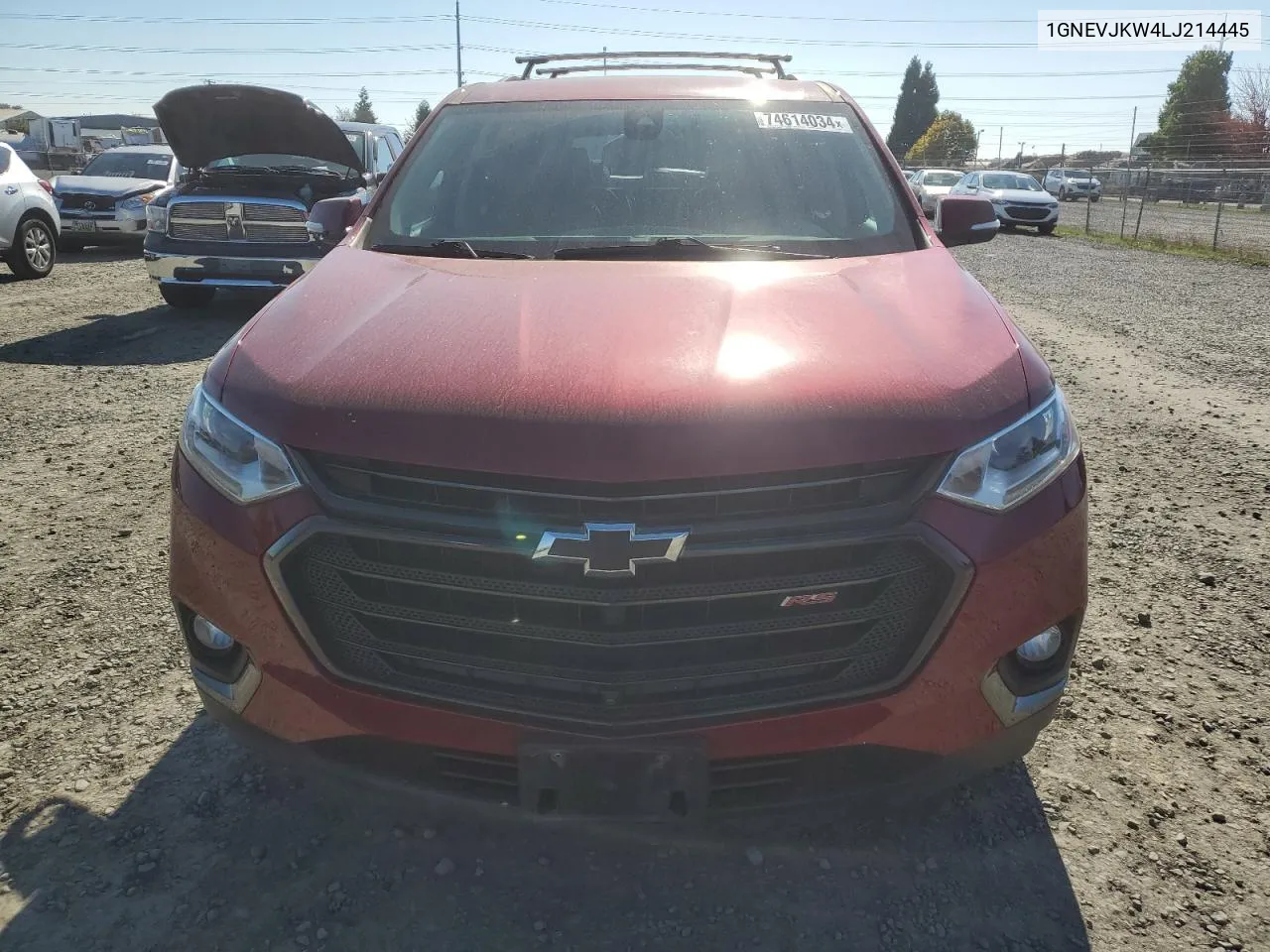 2020 Chevrolet Traverse Rs VIN: 1GNEVJKW4LJ214445 Lot: 74614034