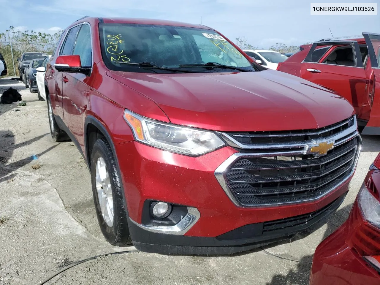 2020 Chevrolet Traverse Lt VIN: 1GNERGKW9LJ103526 Lot: 74935704