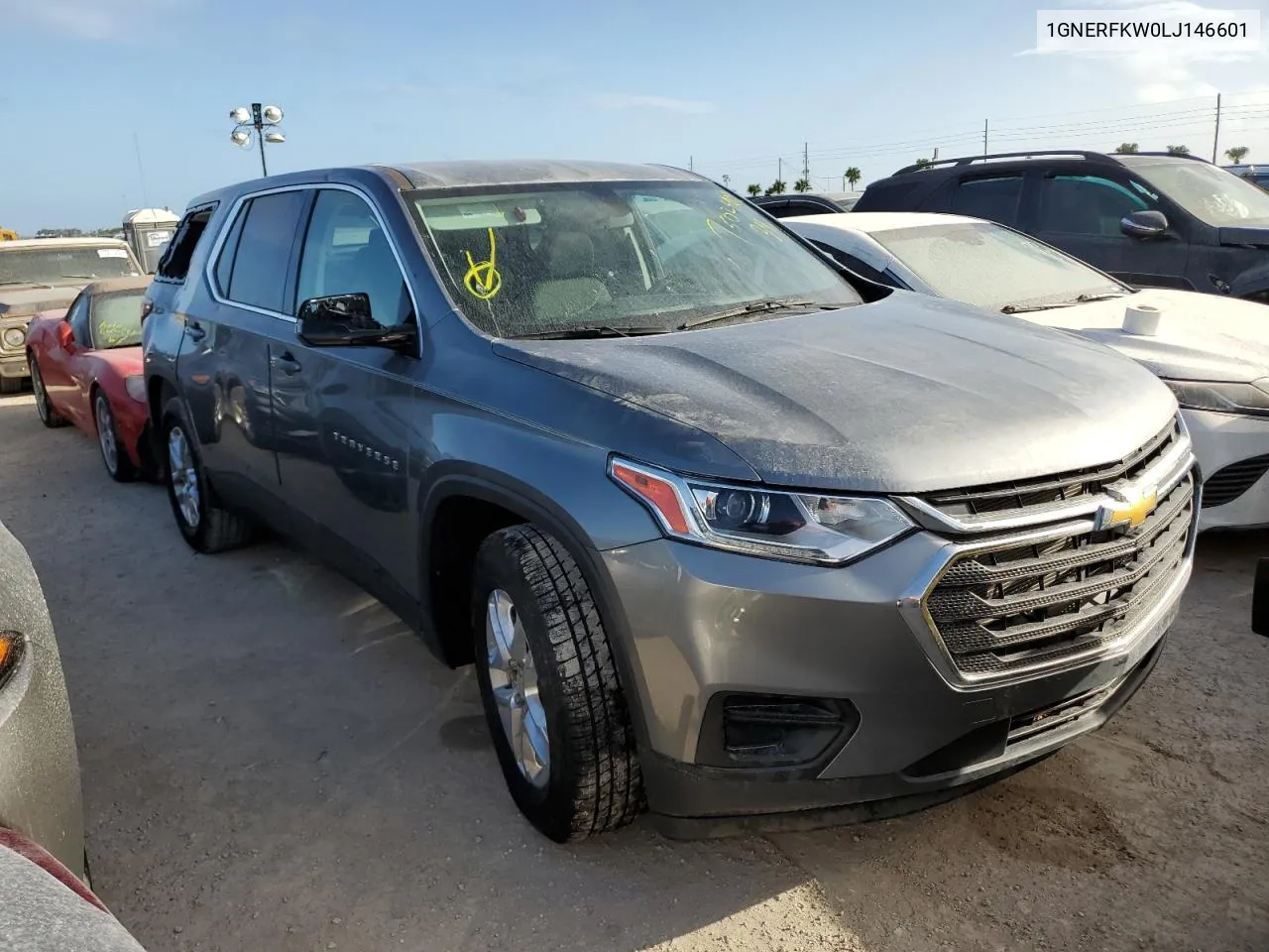 2020 Chevrolet Traverse Ls VIN: 1GNERFKW0LJ146601 Lot: 75025984