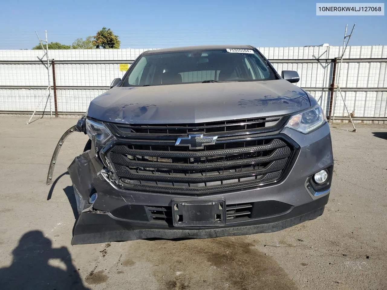 2020 Chevrolet Traverse Lt VIN: 1GNERGKW4LJ127068 Lot: 75355594