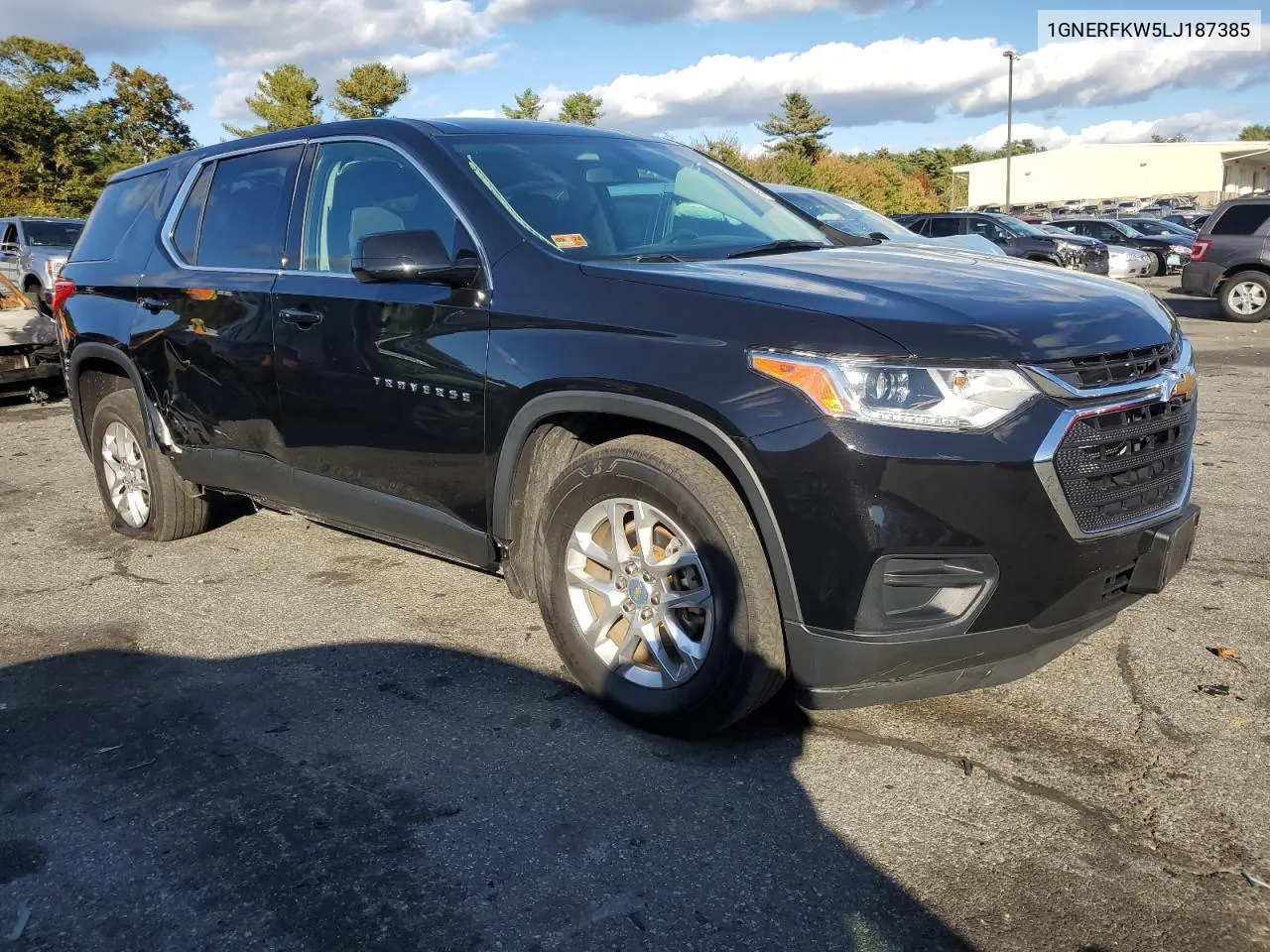 2020 Chevrolet Traverse Ls VIN: 1GNERFKW5LJ187385 Lot: 75486284