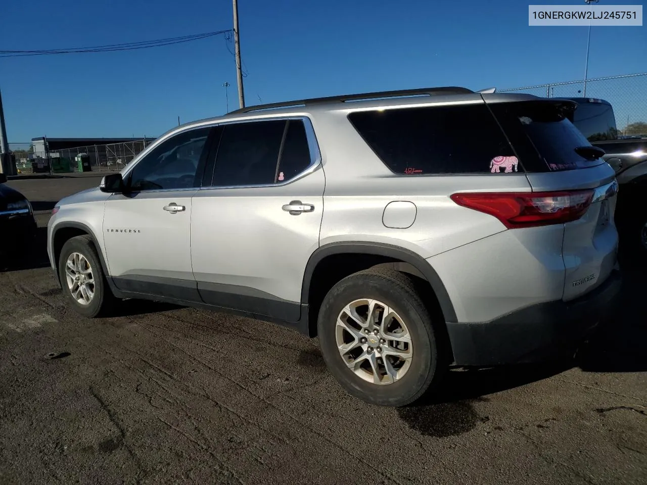 2020 Chevrolet Traverse Lt VIN: 1GNERGKW2LJ245751 Lot: 75892224