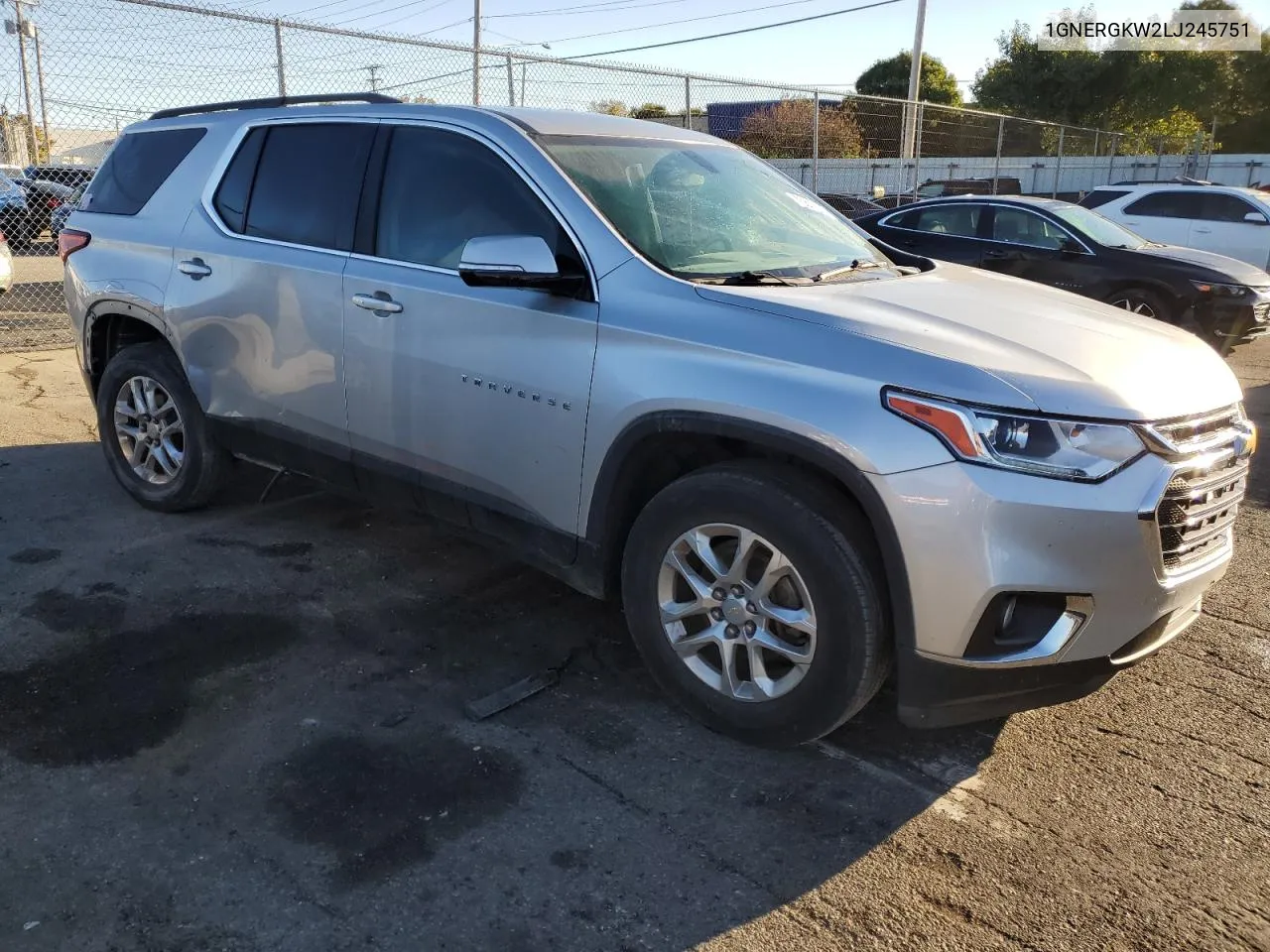 2020 Chevrolet Traverse Lt VIN: 1GNERGKW2LJ245751 Lot: 75892224