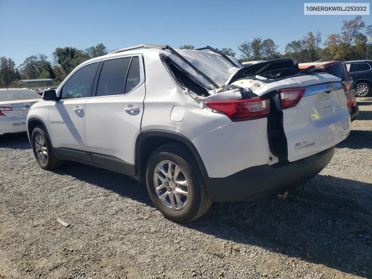 2020 Chevrolet Traverse Lt VIN: 1GNERGKW0LJ253332 Lot: 76382164