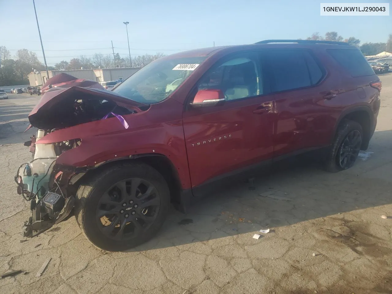 2020 Chevrolet Traverse Rs VIN: 1GNEVJKW1LJ290043 Lot: 76986704