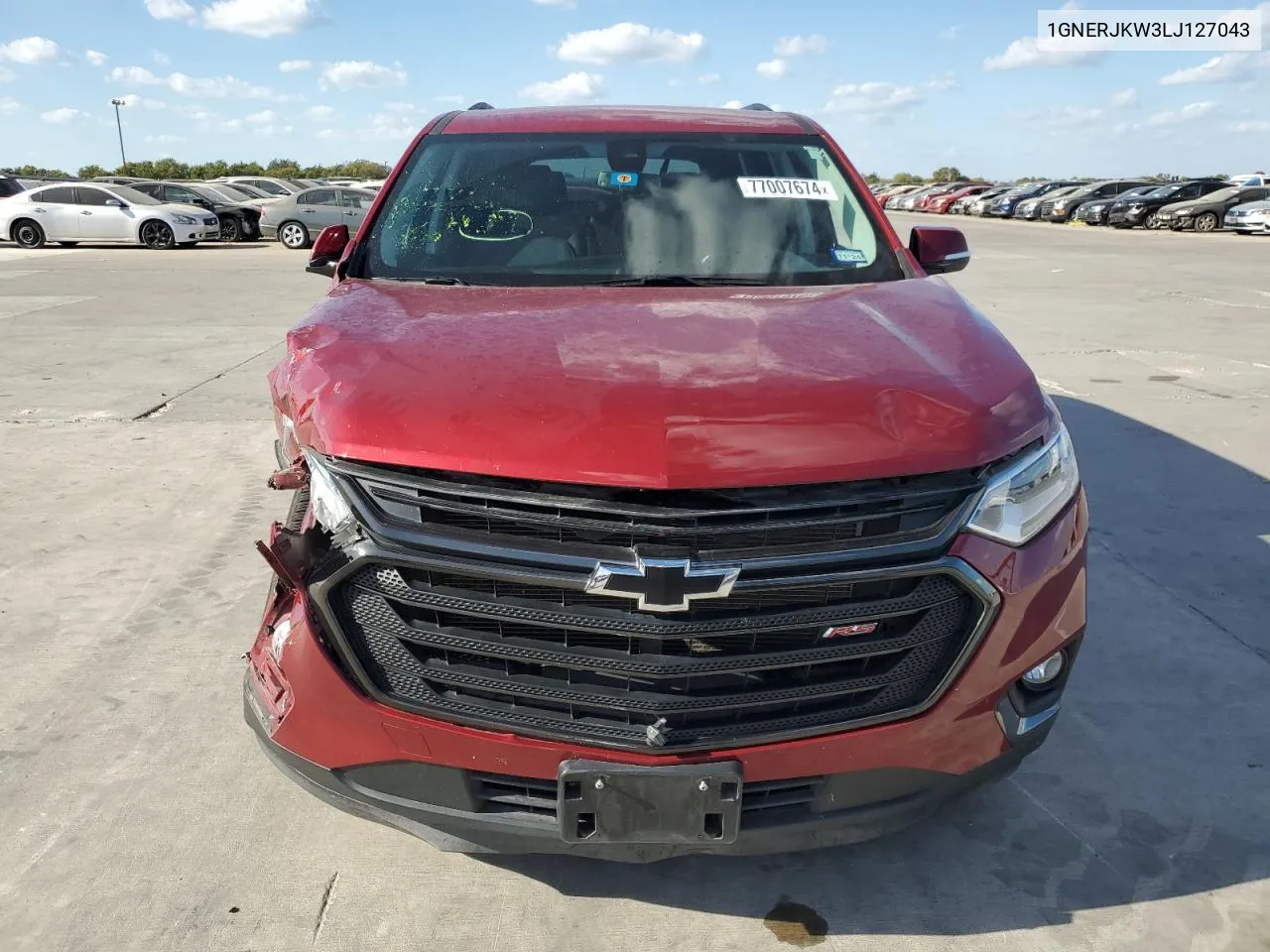 2020 Chevrolet Traverse Rs VIN: 1GNERJKW3LJ127043 Lot: 77007674