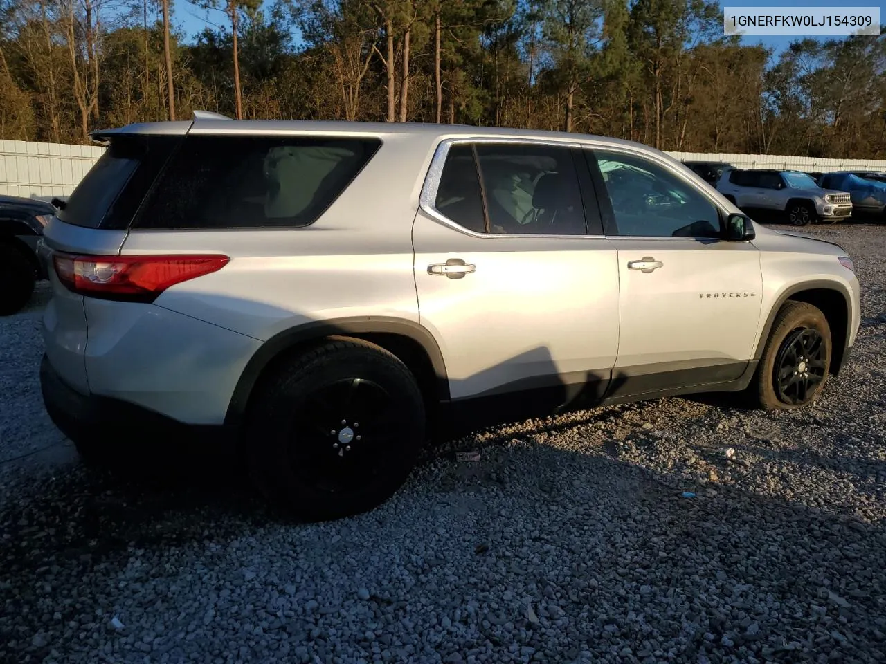 2020 Chevrolet Traverse Ls VIN: 1GNERFKW0LJ154309 Lot: 77159914