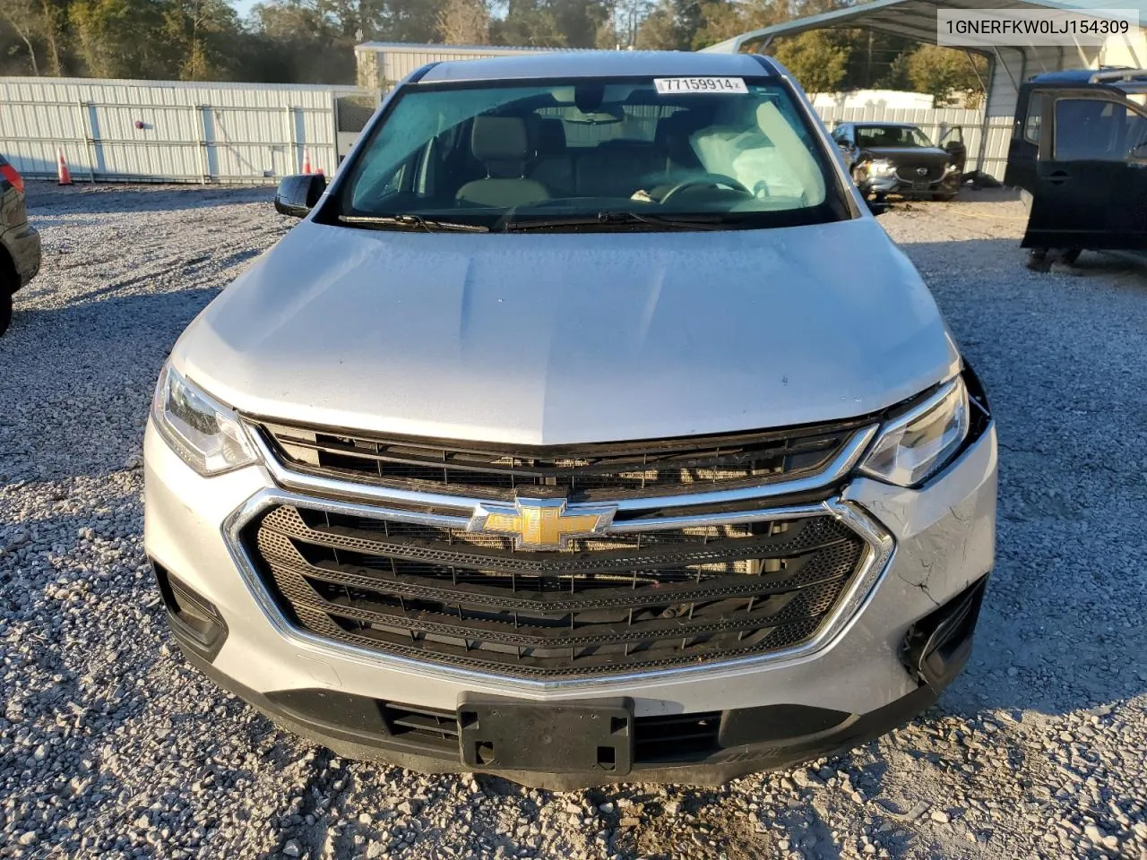 2020 Chevrolet Traverse Ls VIN: 1GNERFKW0LJ154309 Lot: 77159914