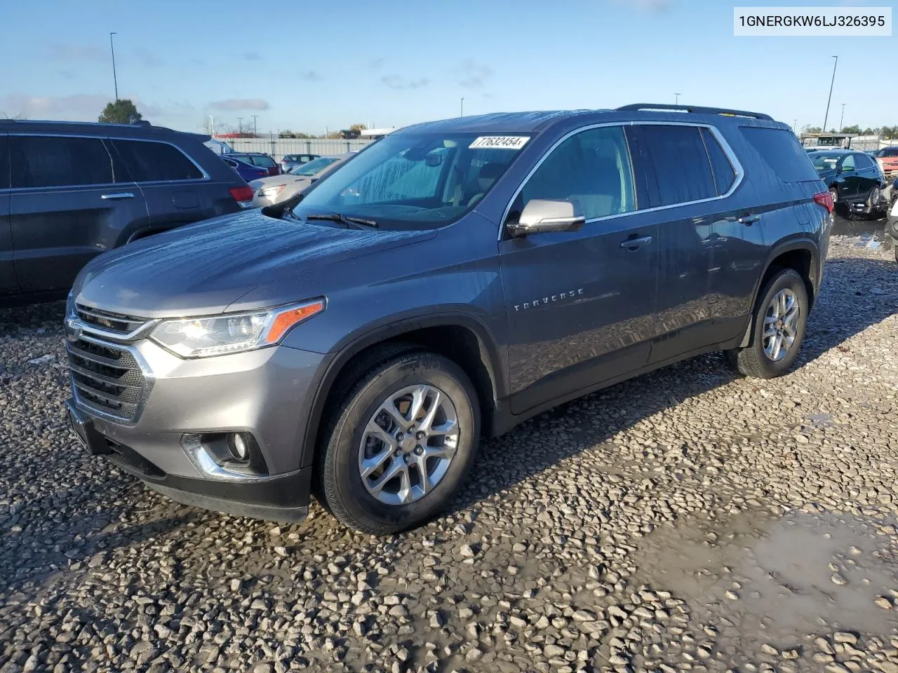 2020 Chevrolet Traverse Lt VIN: 1GNERGKW6LJ326395 Lot: 77632454