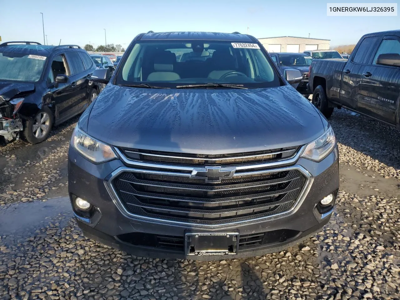 2020 Chevrolet Traverse Lt VIN: 1GNERGKW6LJ326395 Lot: 77632454