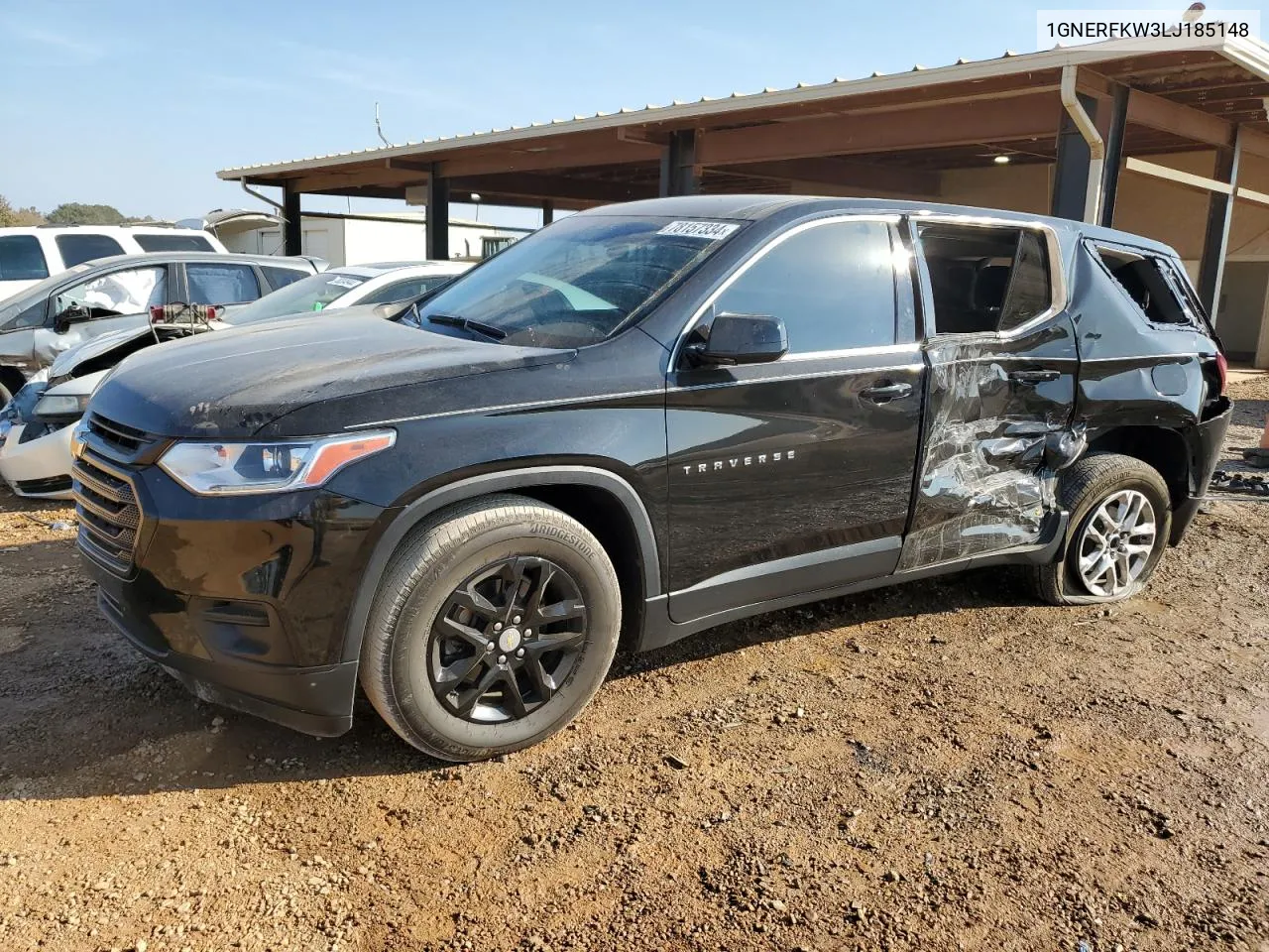 2020 Chevrolet Traverse Ls VIN: 1GNERFKW3LJ185148 Lot: 78157334