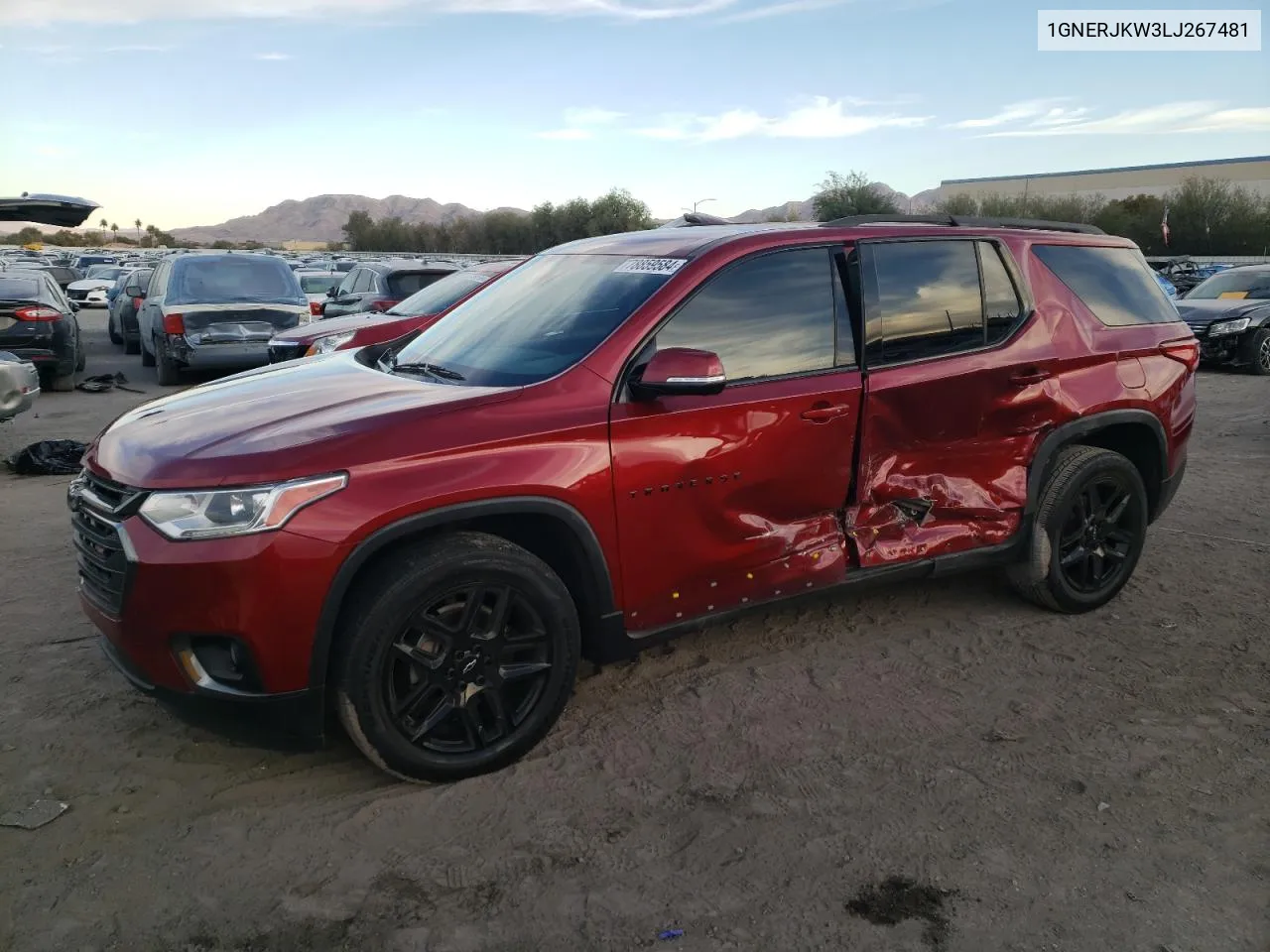 2020 Chevrolet Traverse Rs VIN: 1GNERJKW3LJ267481 Lot: 78859584