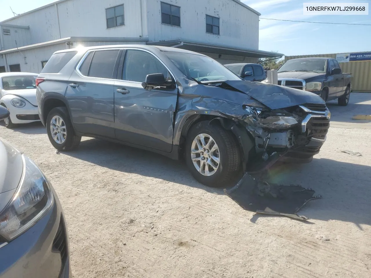 2020 Chevrolet Traverse Ls VIN: 1GNERFKW7LJ299668 Lot: 79176164