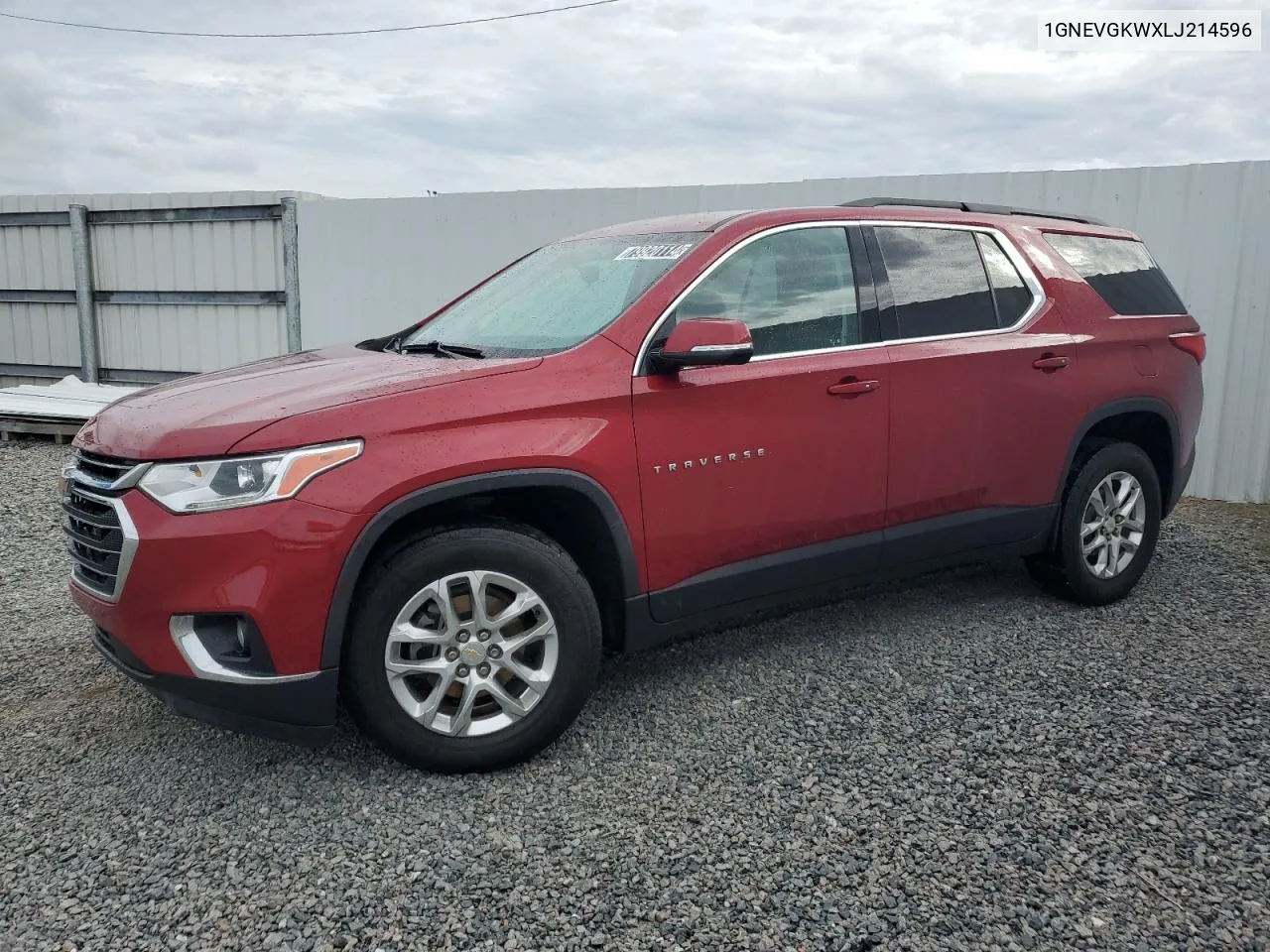 2020 Chevrolet Traverse Lt VIN: 1GNEVGKWXLJ214596 Lot: 79920114