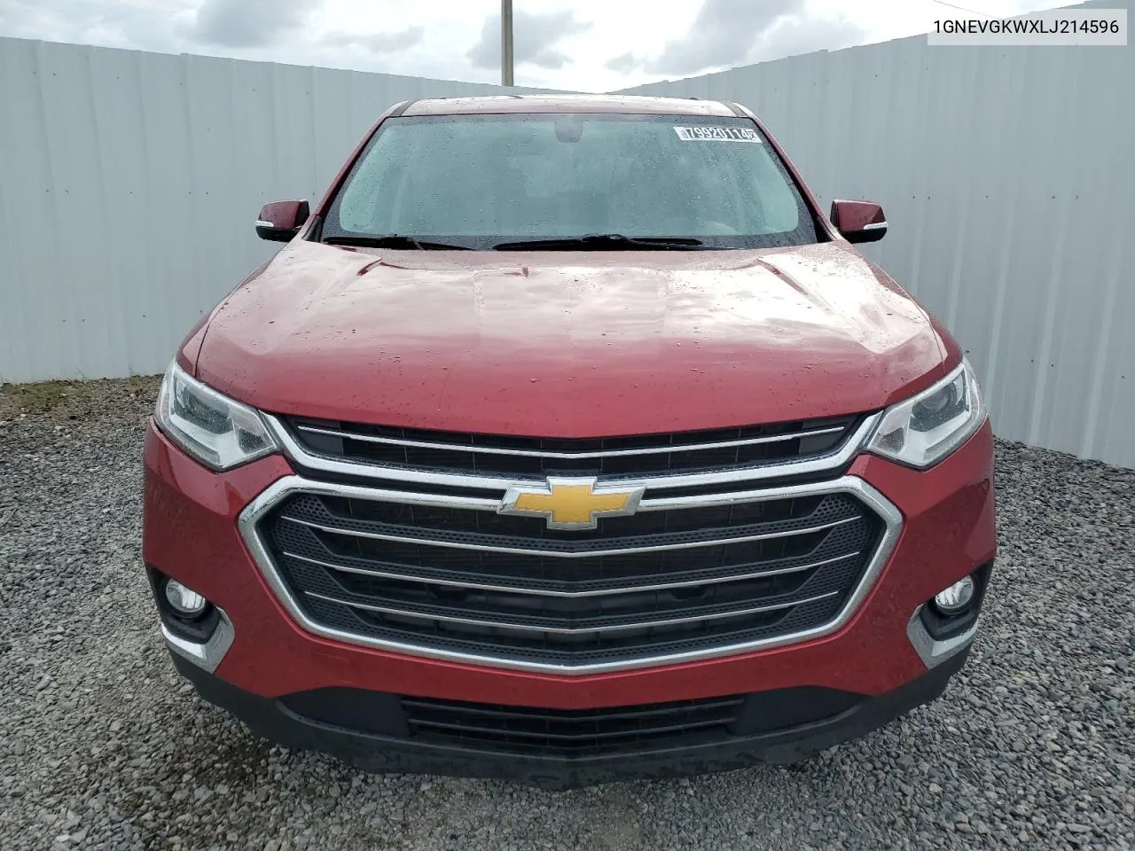 2020 Chevrolet Traverse Lt VIN: 1GNEVGKWXLJ214596 Lot: 79920114