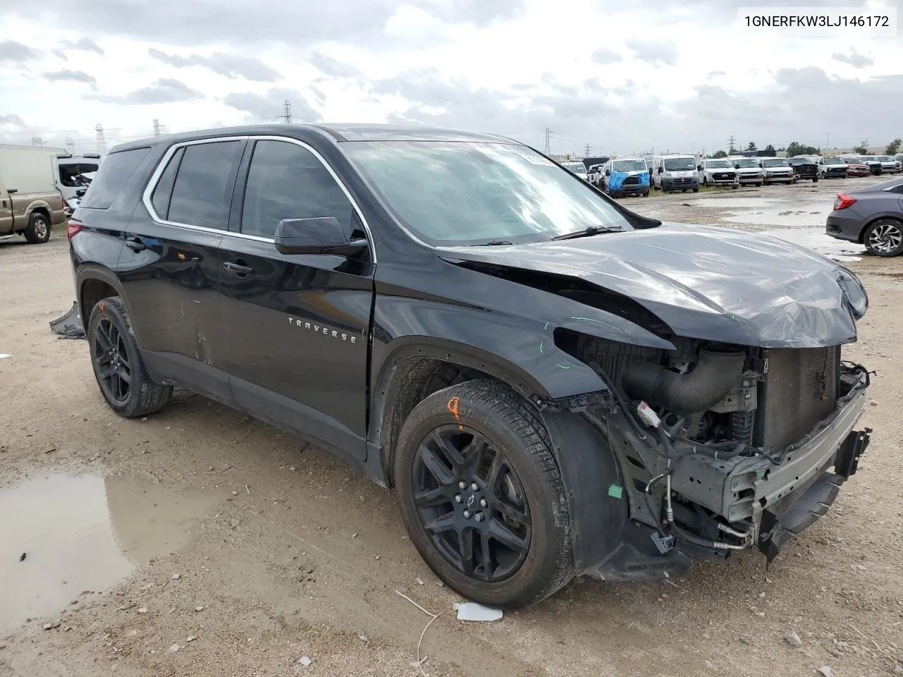 2020 Chevrolet Traverse Ls VIN: 1GNERFKW3LJ146172 Lot: 81123874