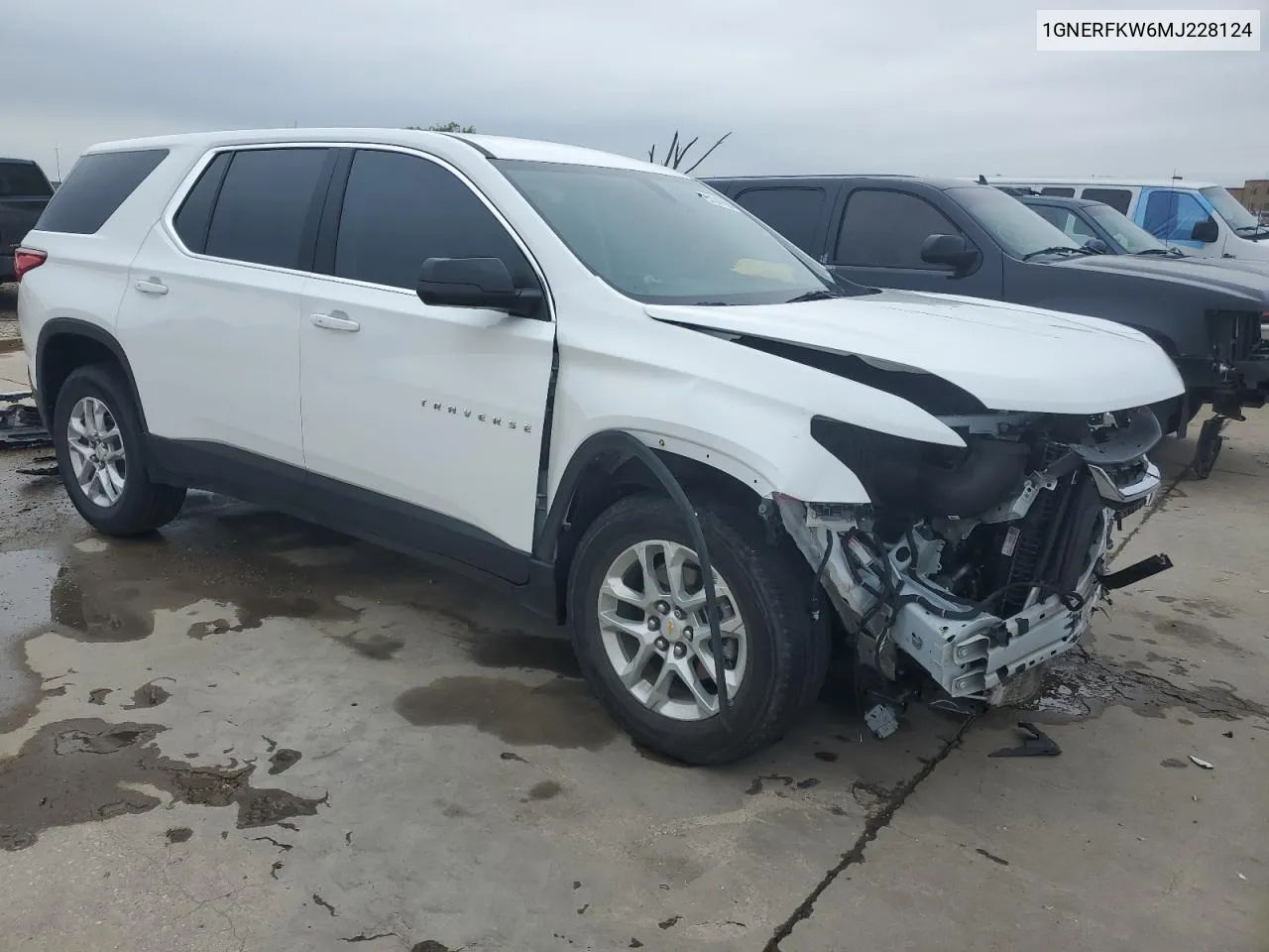 2021 Chevrolet Traverse Ls VIN: 1GNERFKW6MJ228124 Lot: 51047694